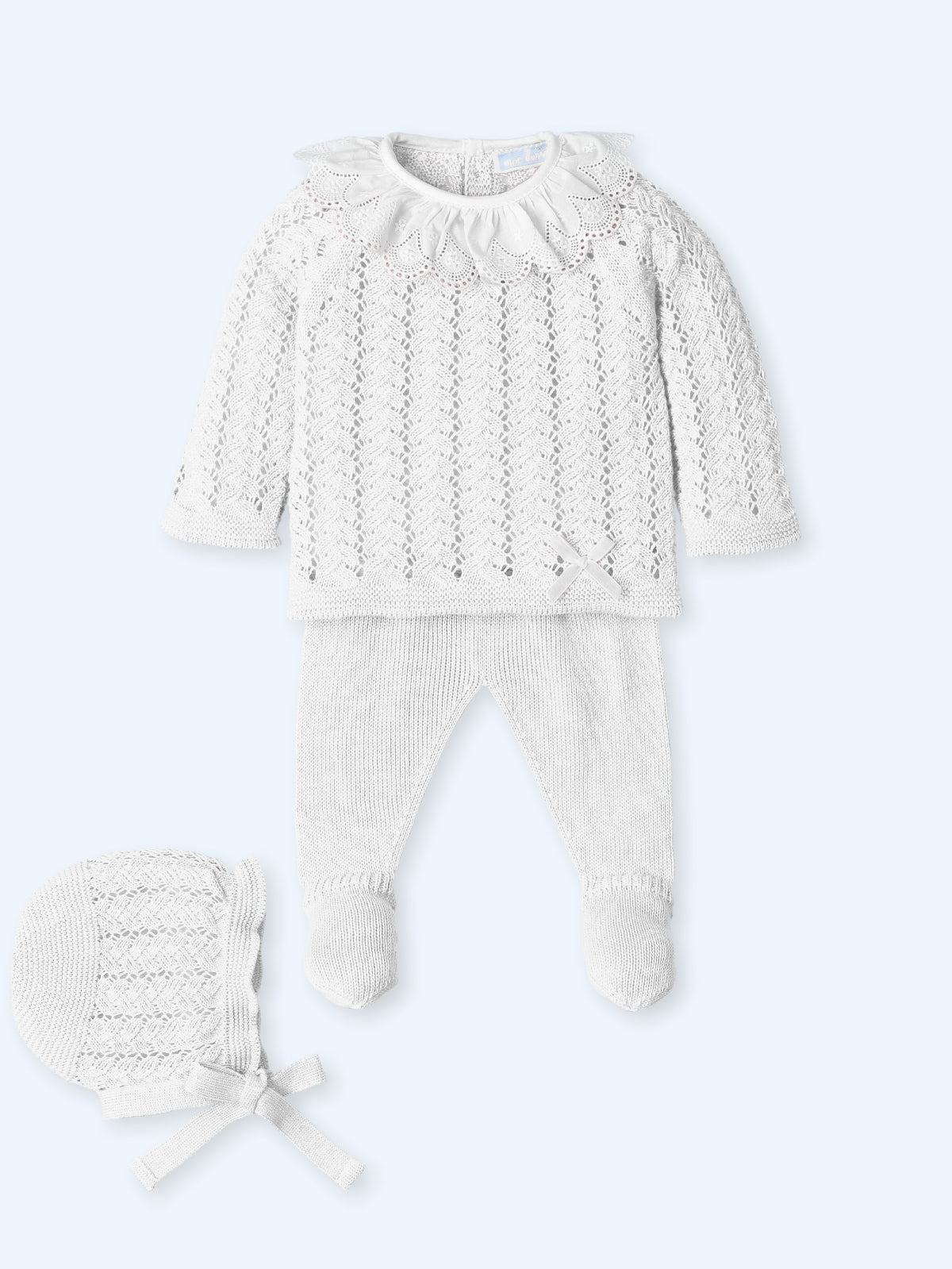 Knit Set 'Rustik' White