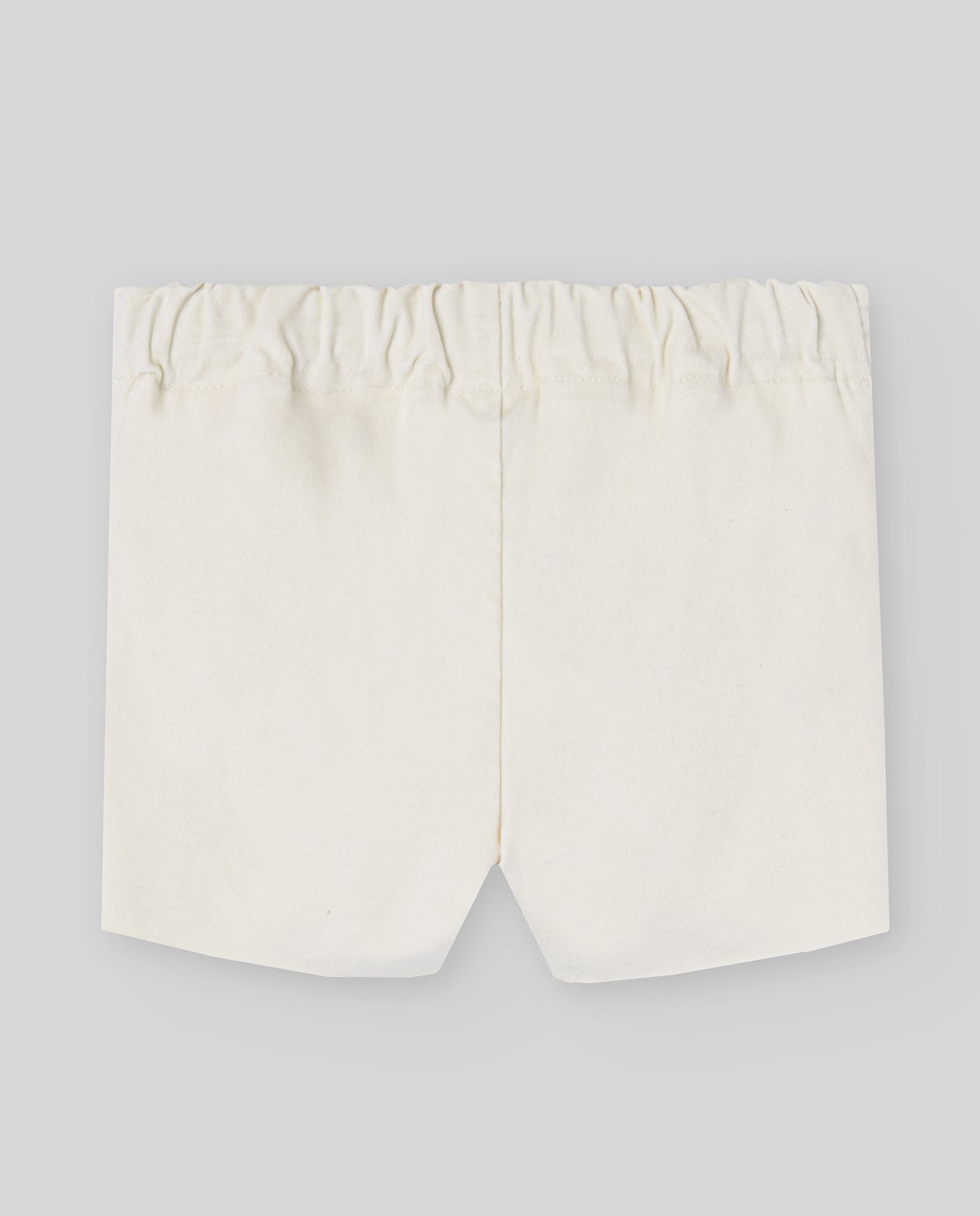 White shorts on a light gray background