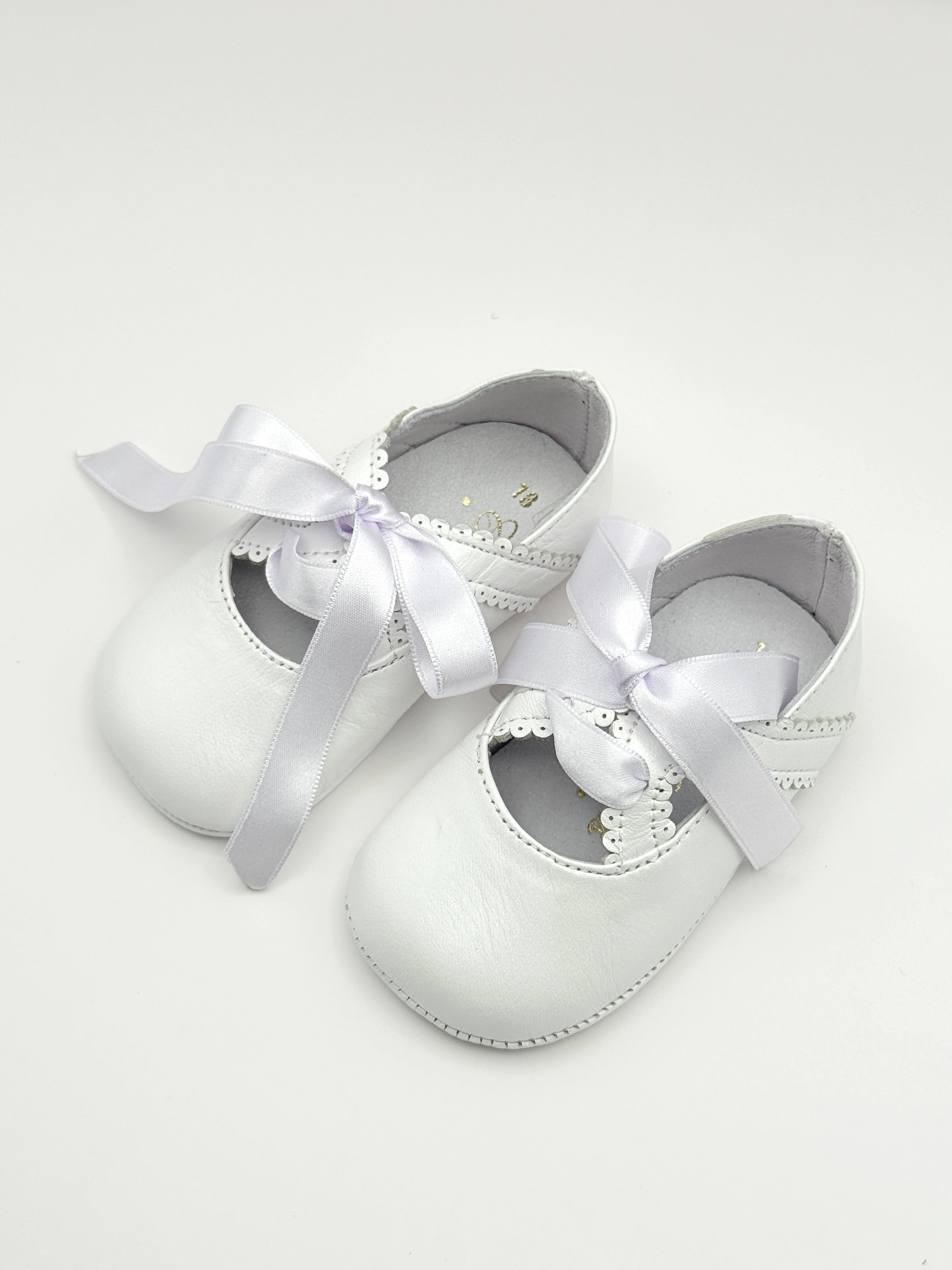 Crib Shoe Mary Jane Silk White