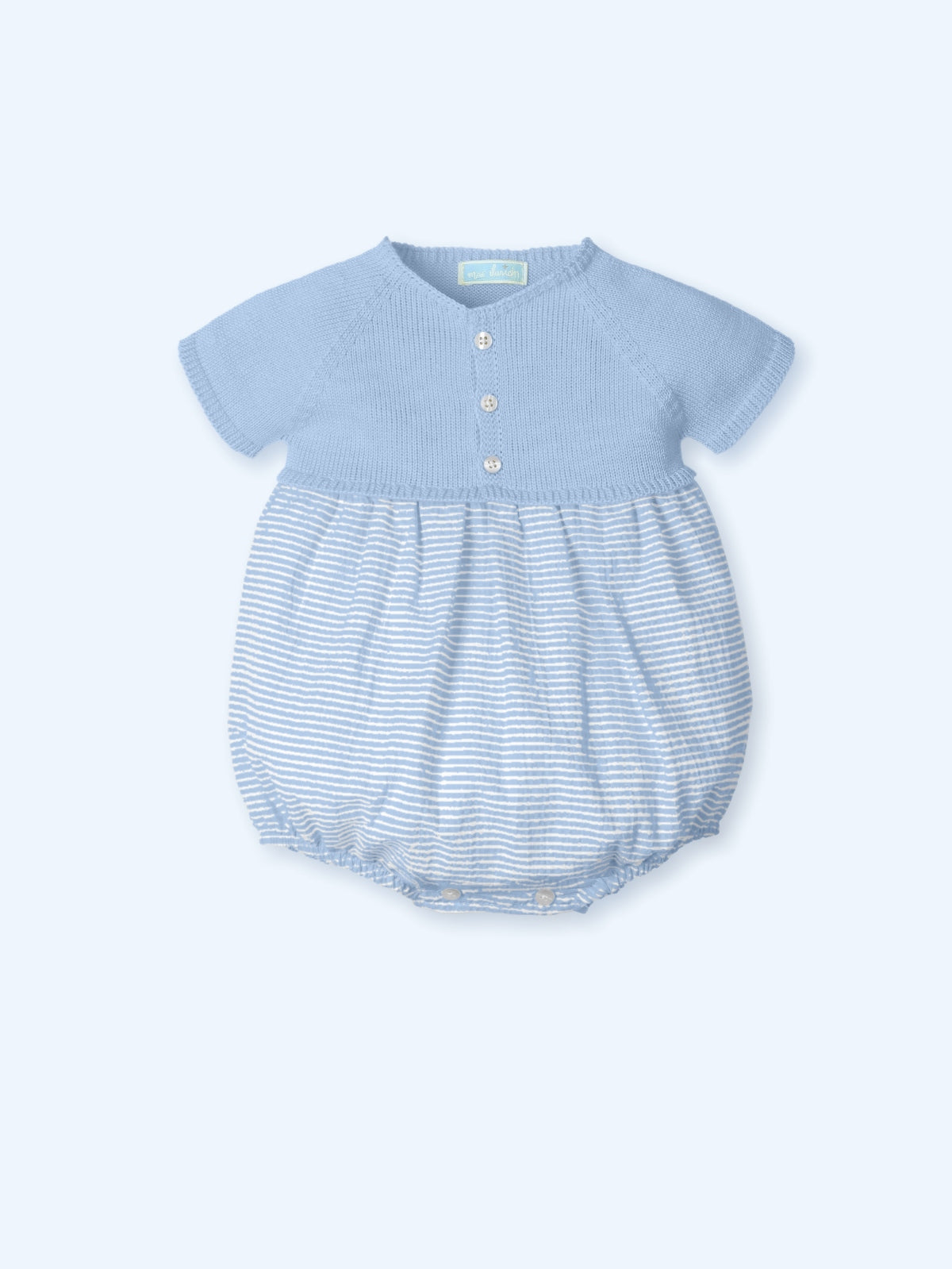 Knit Romper 'Limonata' Blue