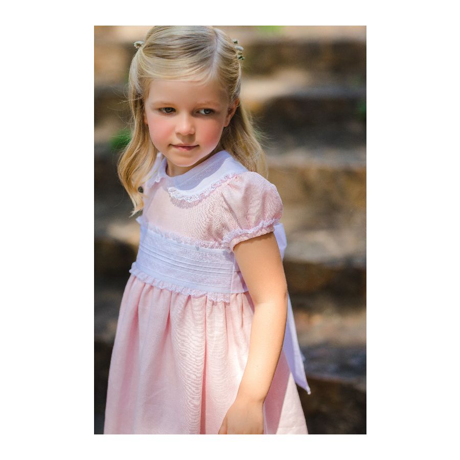 Linen Pink Classic Dress