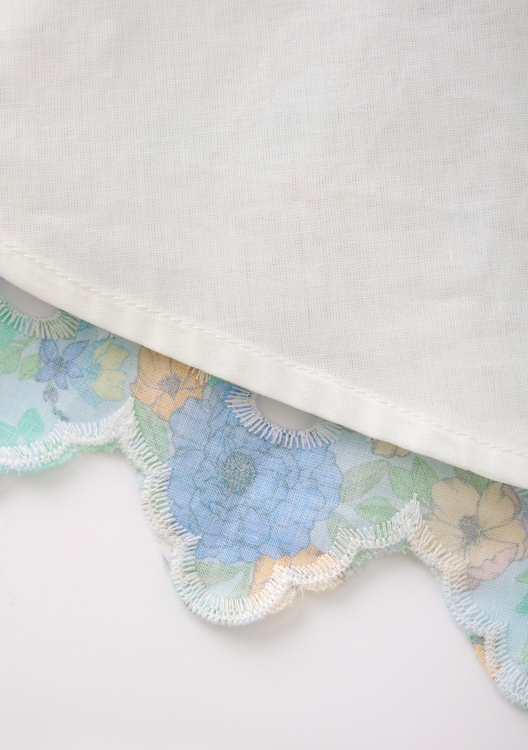 Dress Floral Azure Embroidered Frilly