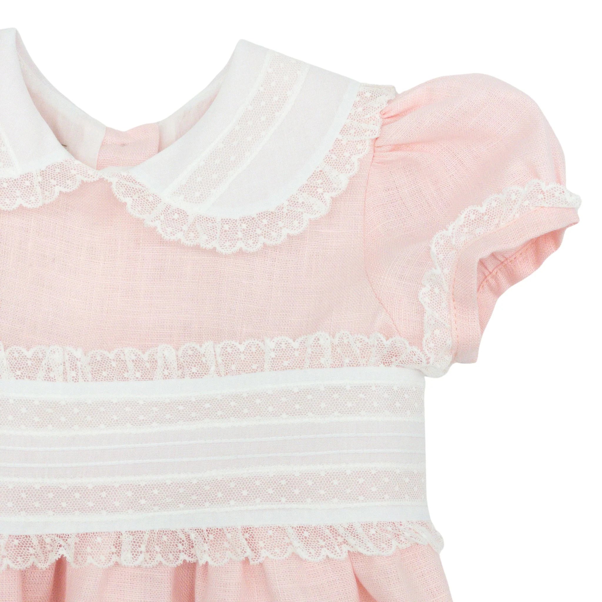 Linen Pink Classic Dress