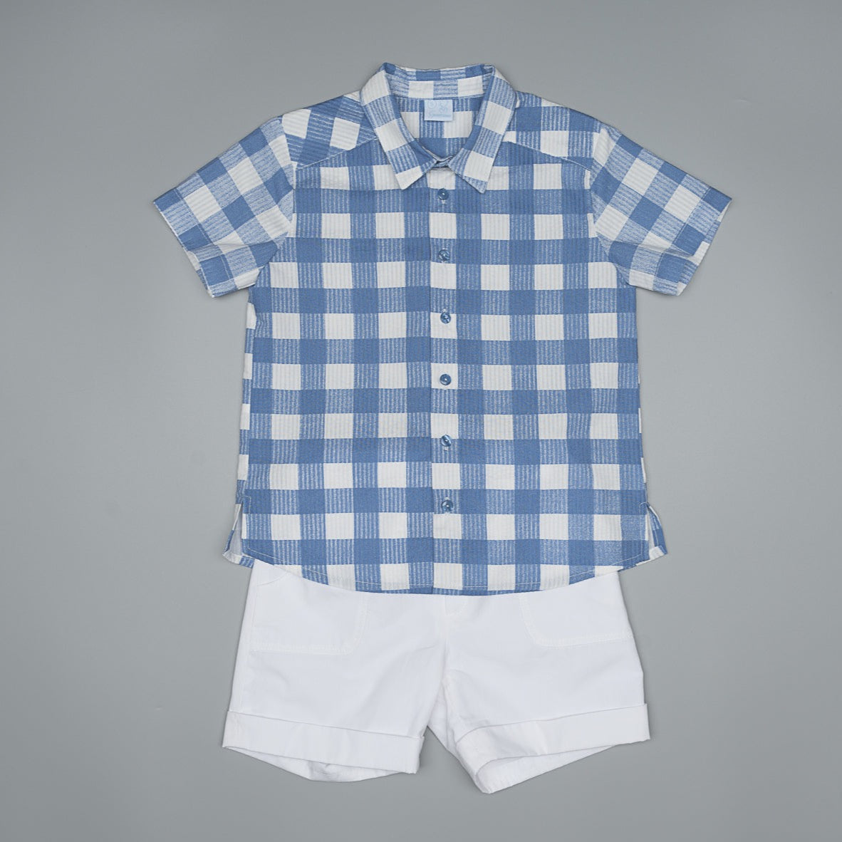 Short Set Blue Checks