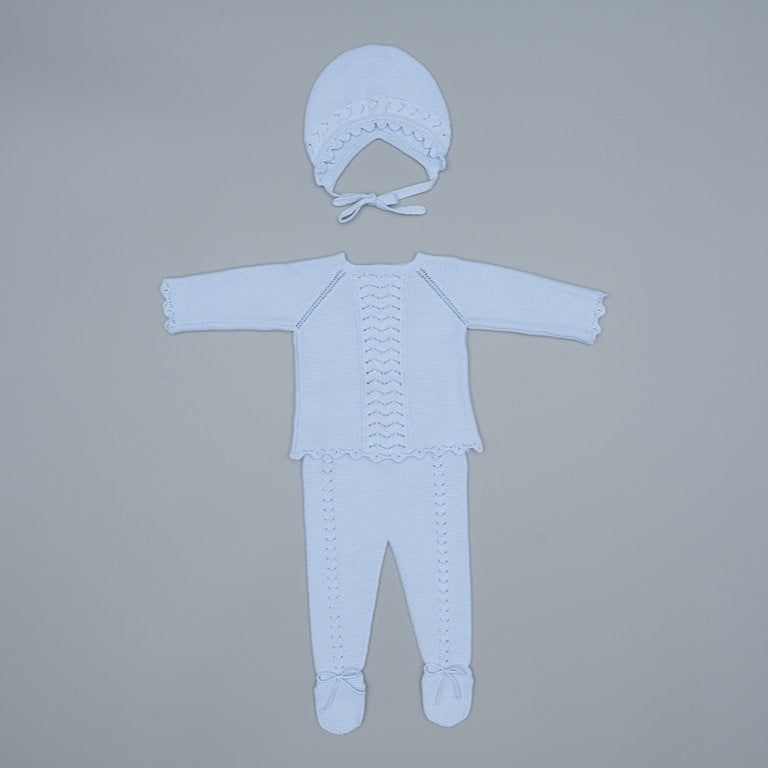 Knit Set Celeste Blue