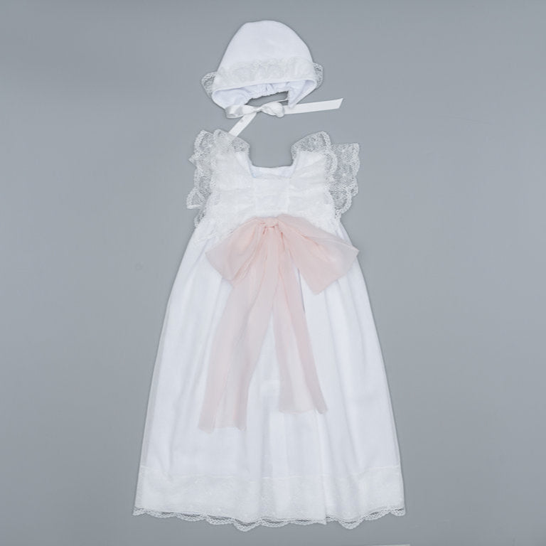 Christening Gown Bow- 2pc