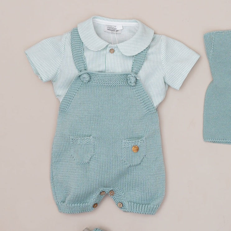 Dungaree Set Mint Rayas