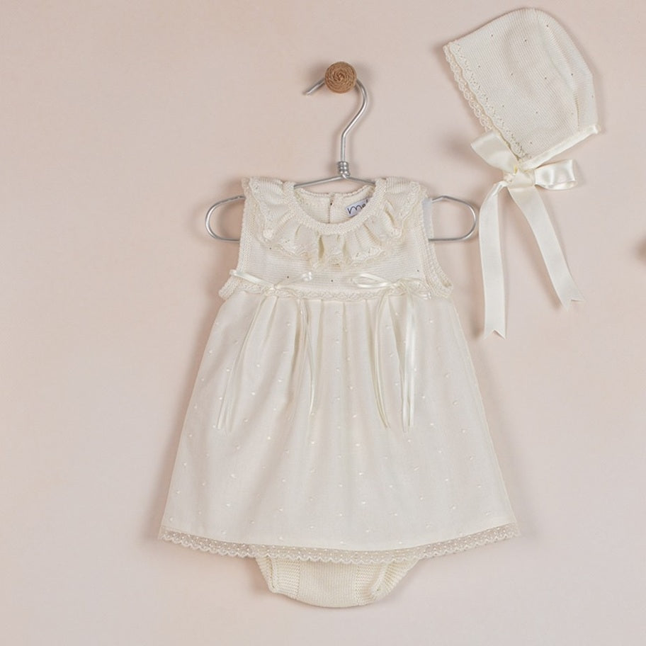 Dress 'Piquet Ivory'-2pc