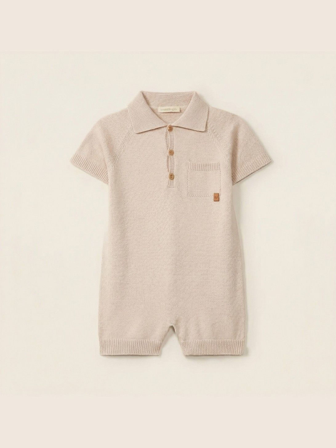 Polo Romper 'Loving' Beige