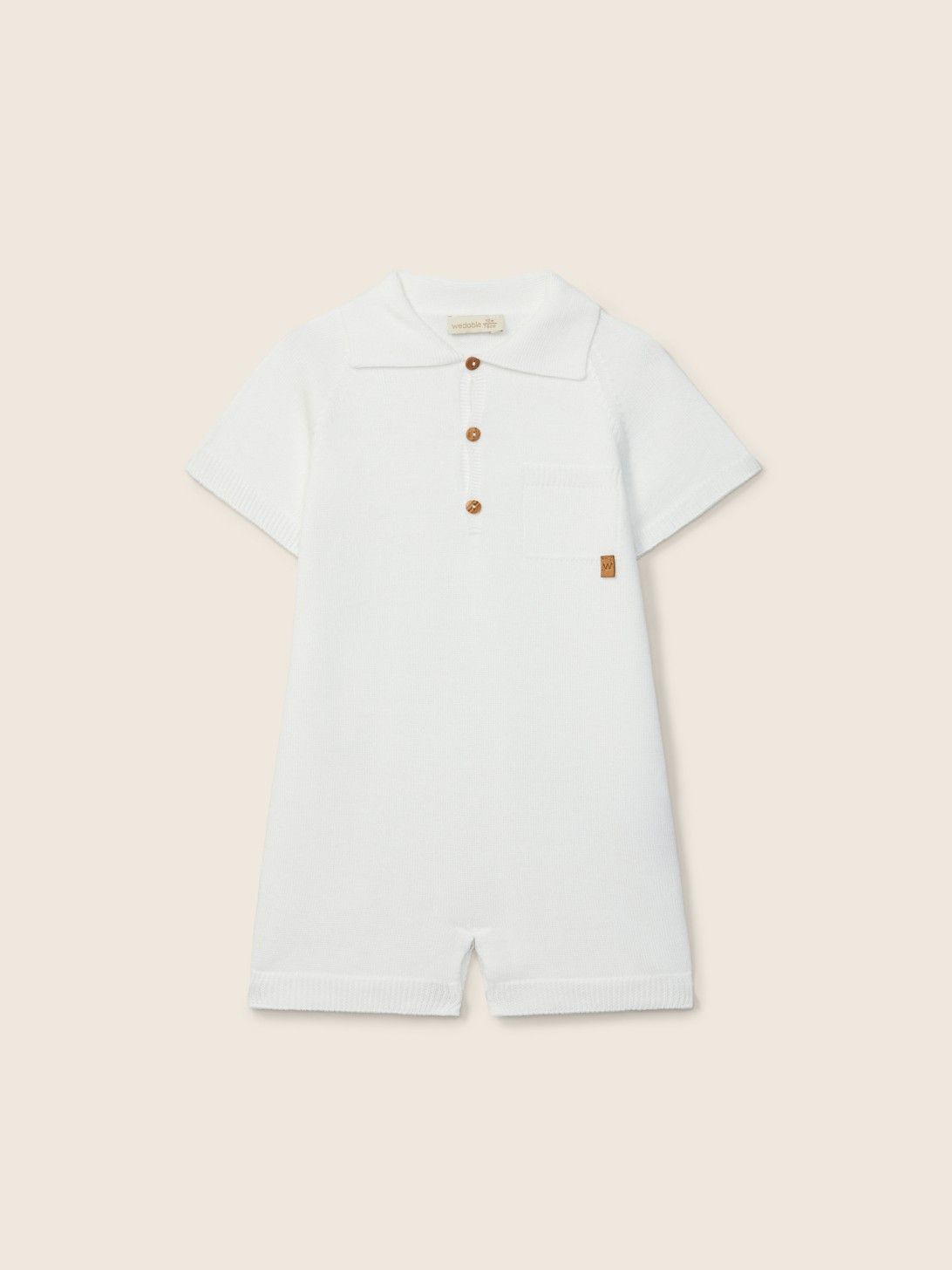 Polo Romper 'Loving' Pearl