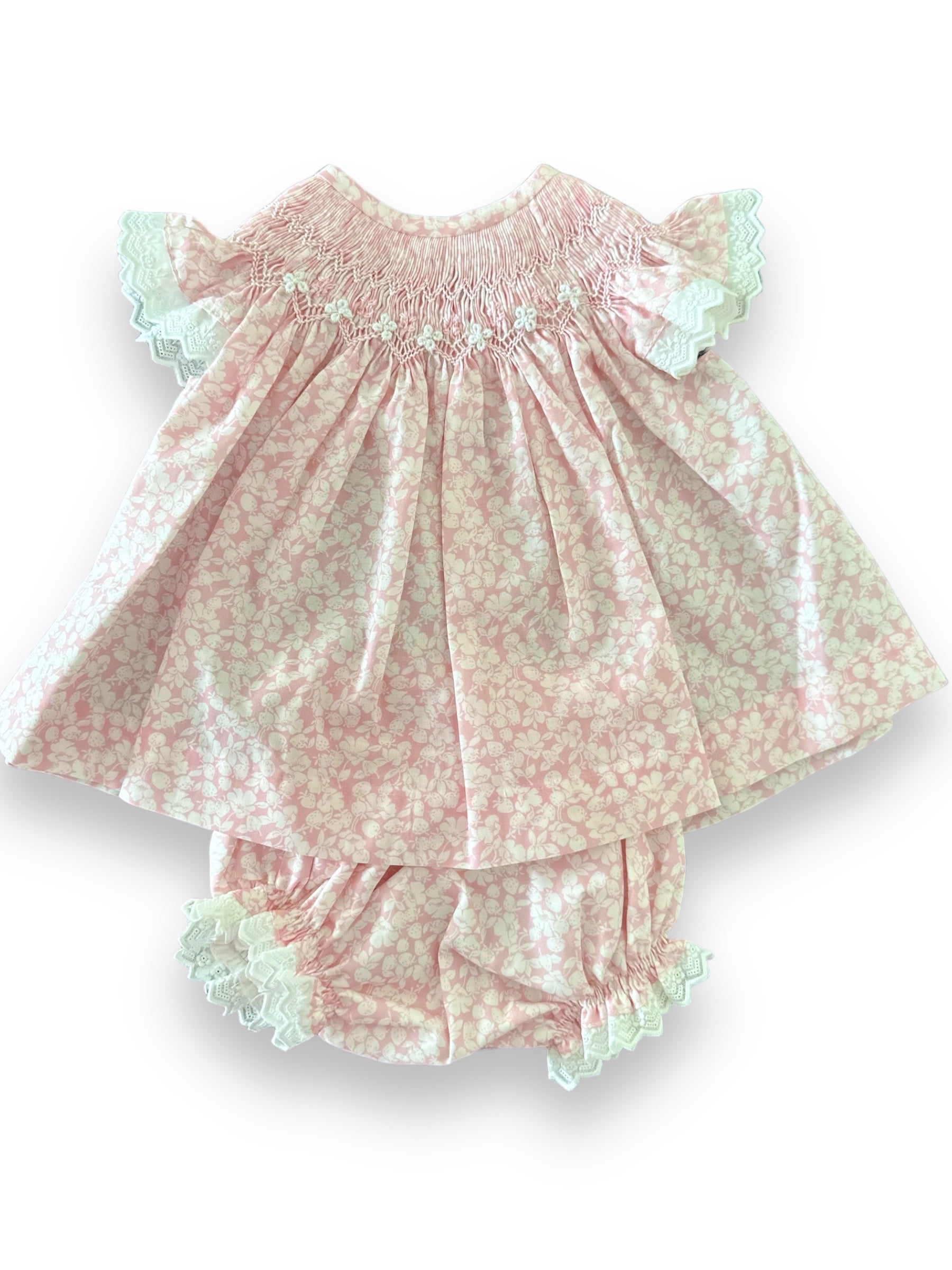 Smock Bloomer Set Rosa