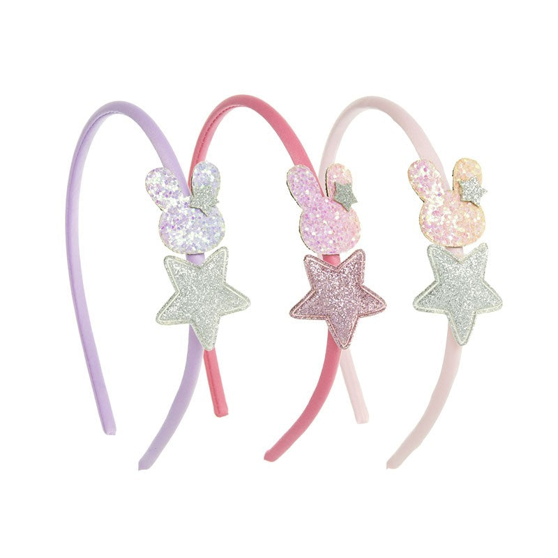 Headband Bunny Star Glitter