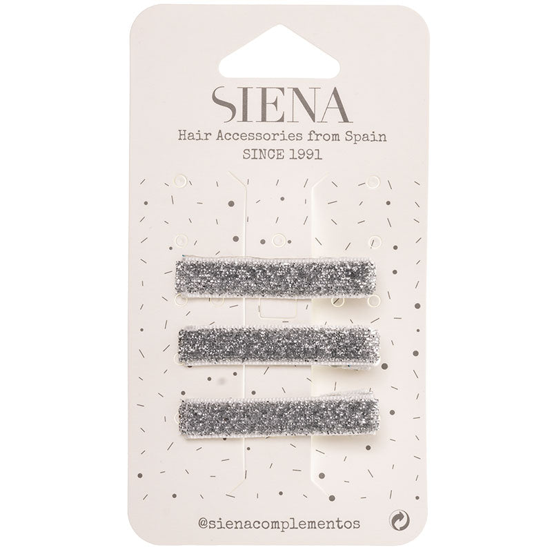 Hair Clips Glitter- 3 pc