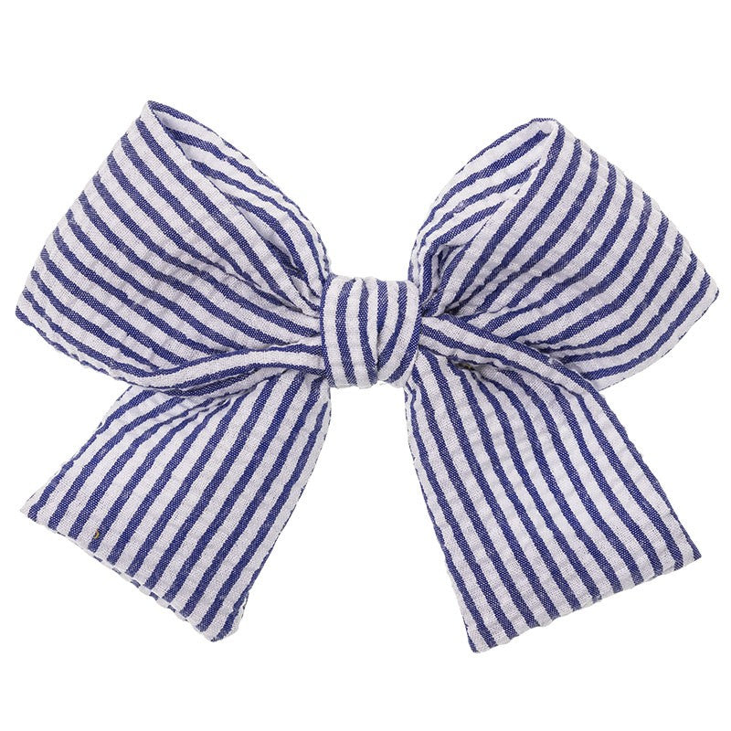 Hair Bow Seersucker Maxi
