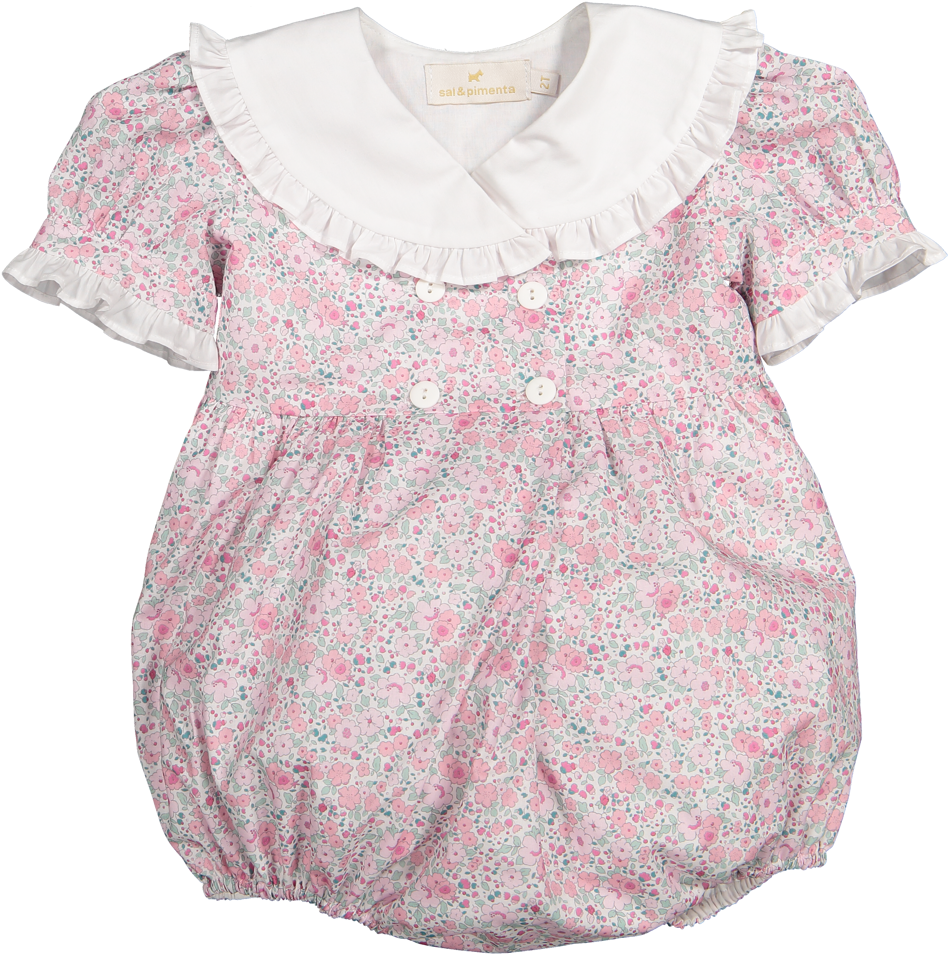 Pink Ditsy Romper
