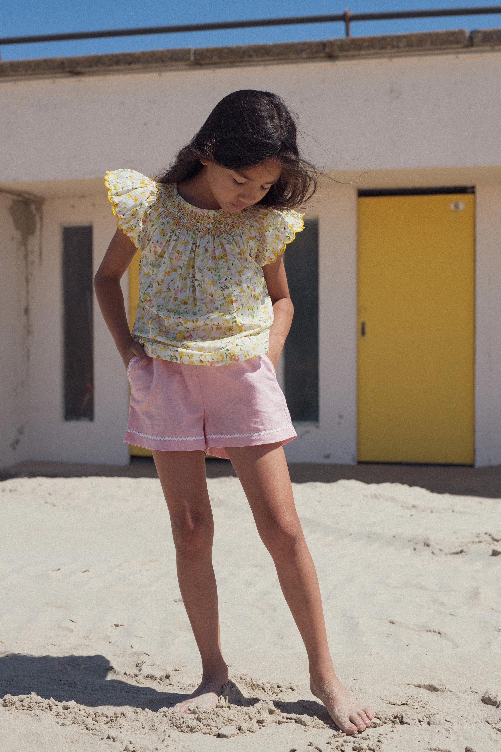 Marie Puce 'Paloma Link' Short Set