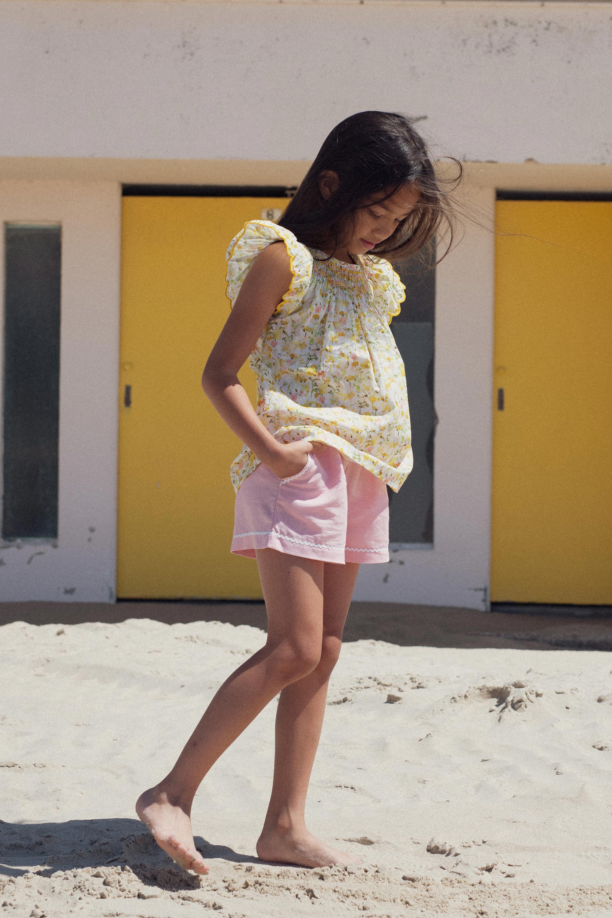 Marie Puce 'Paloma Link' Short Set