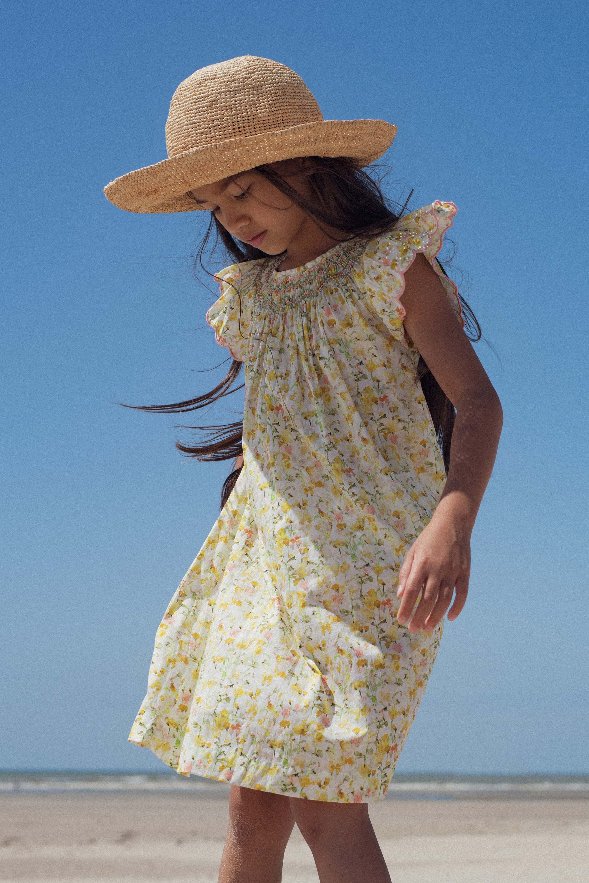 Marie Puce 'Stella Link' Smock Dress