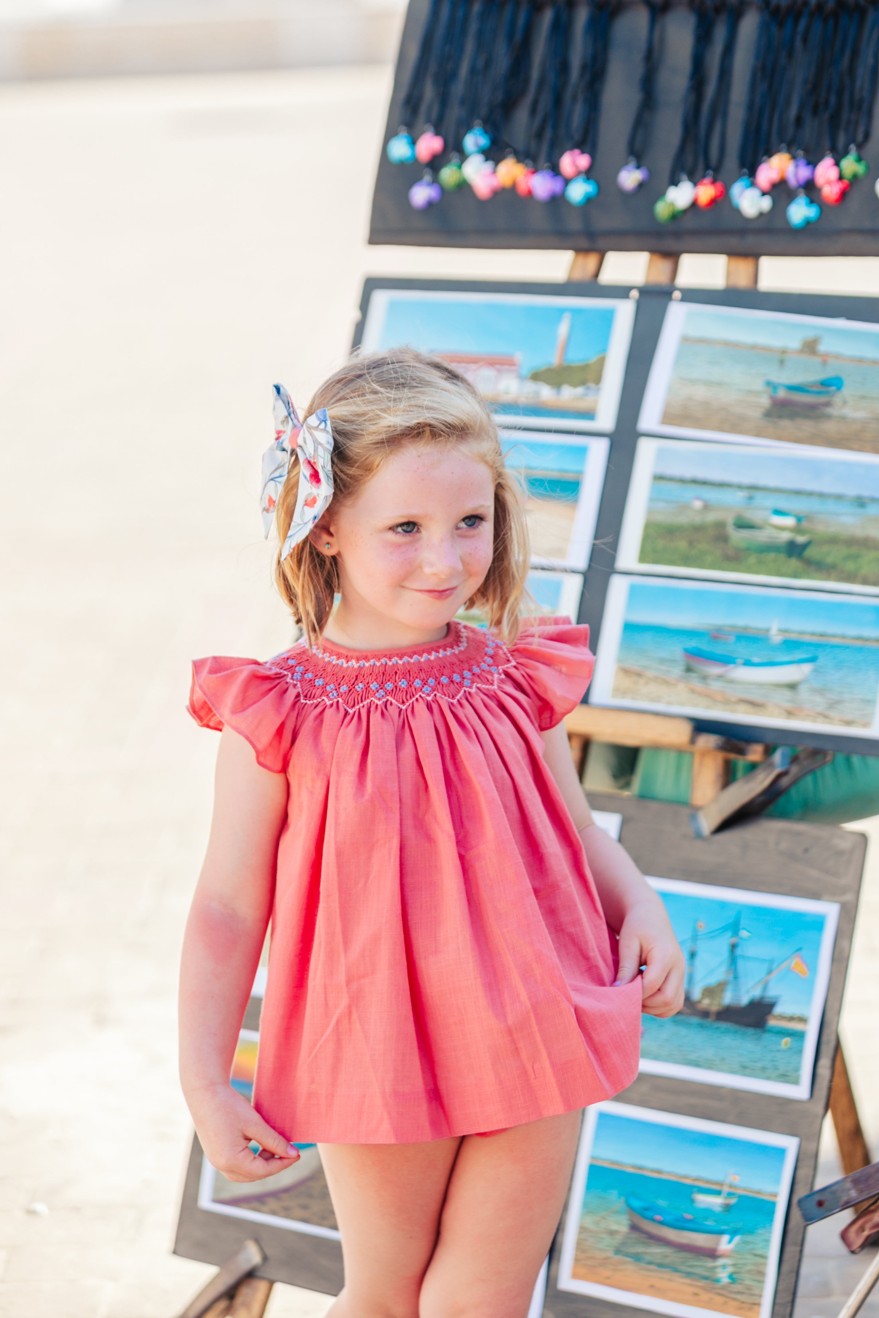 Smock Set 'Manzana' Coral