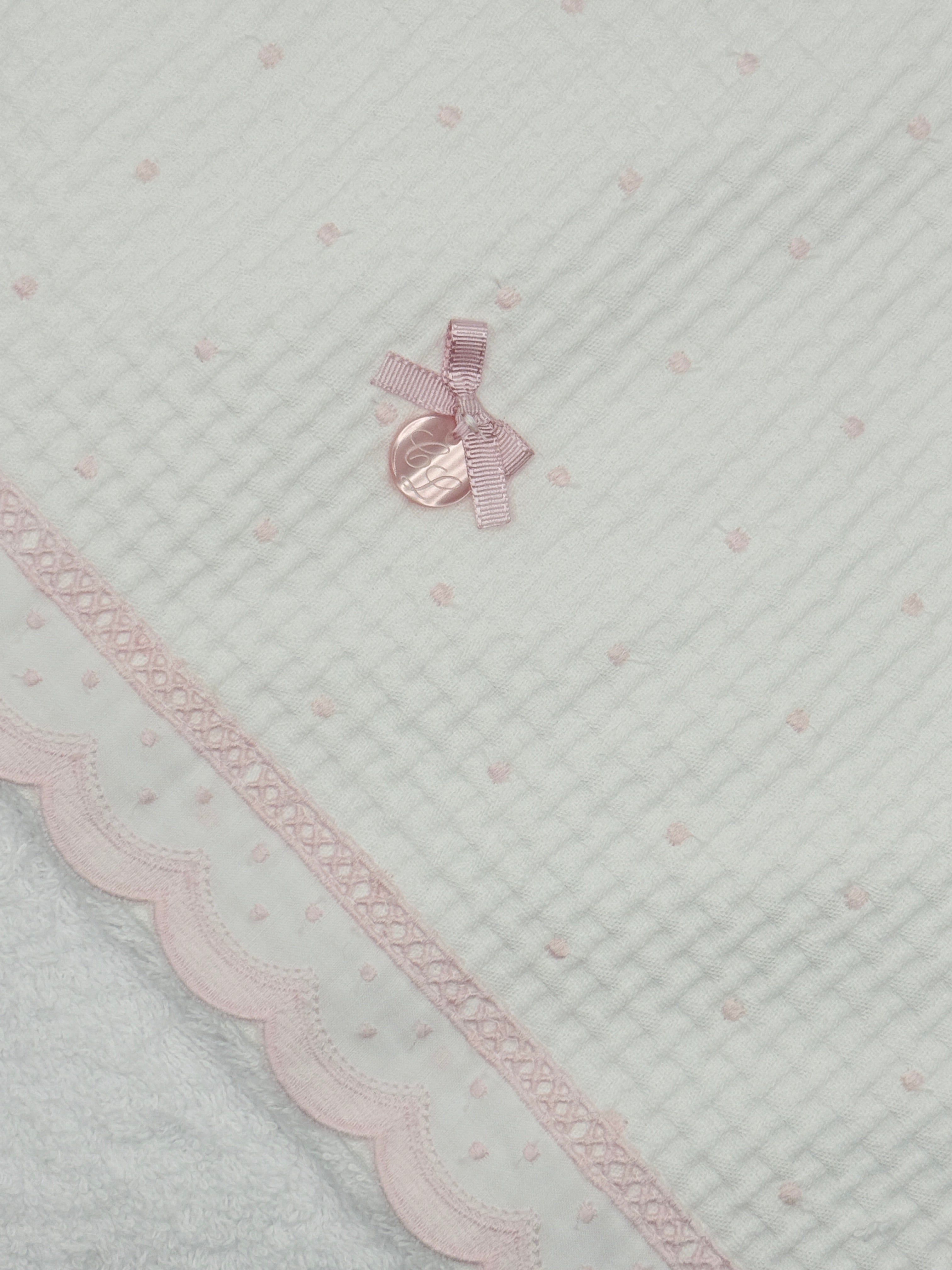 Hooded Towel XL Dots Pink