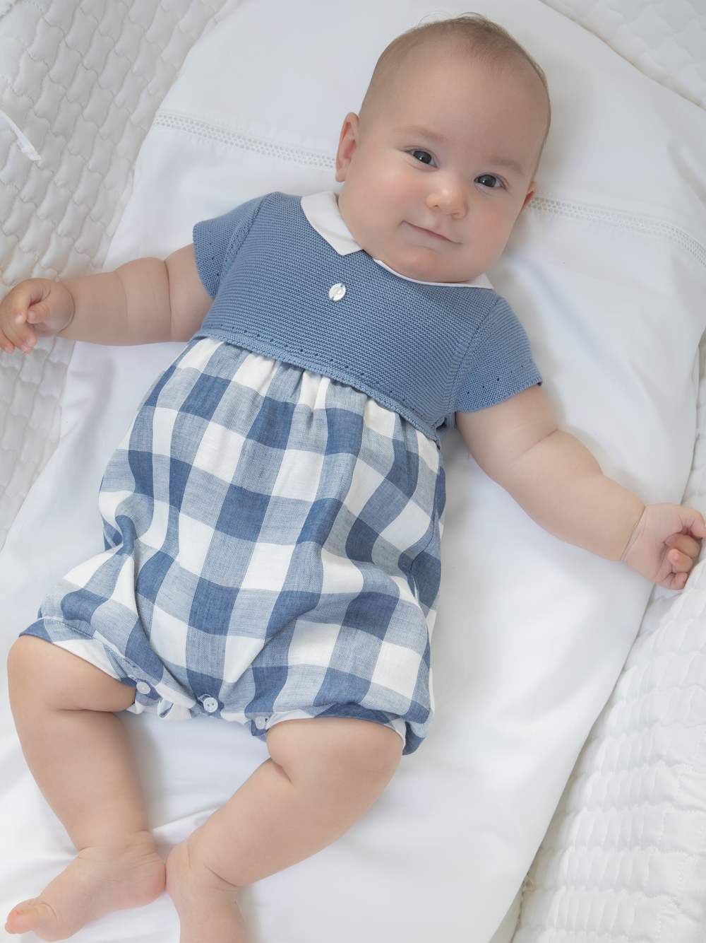 Romper Blue Checkers