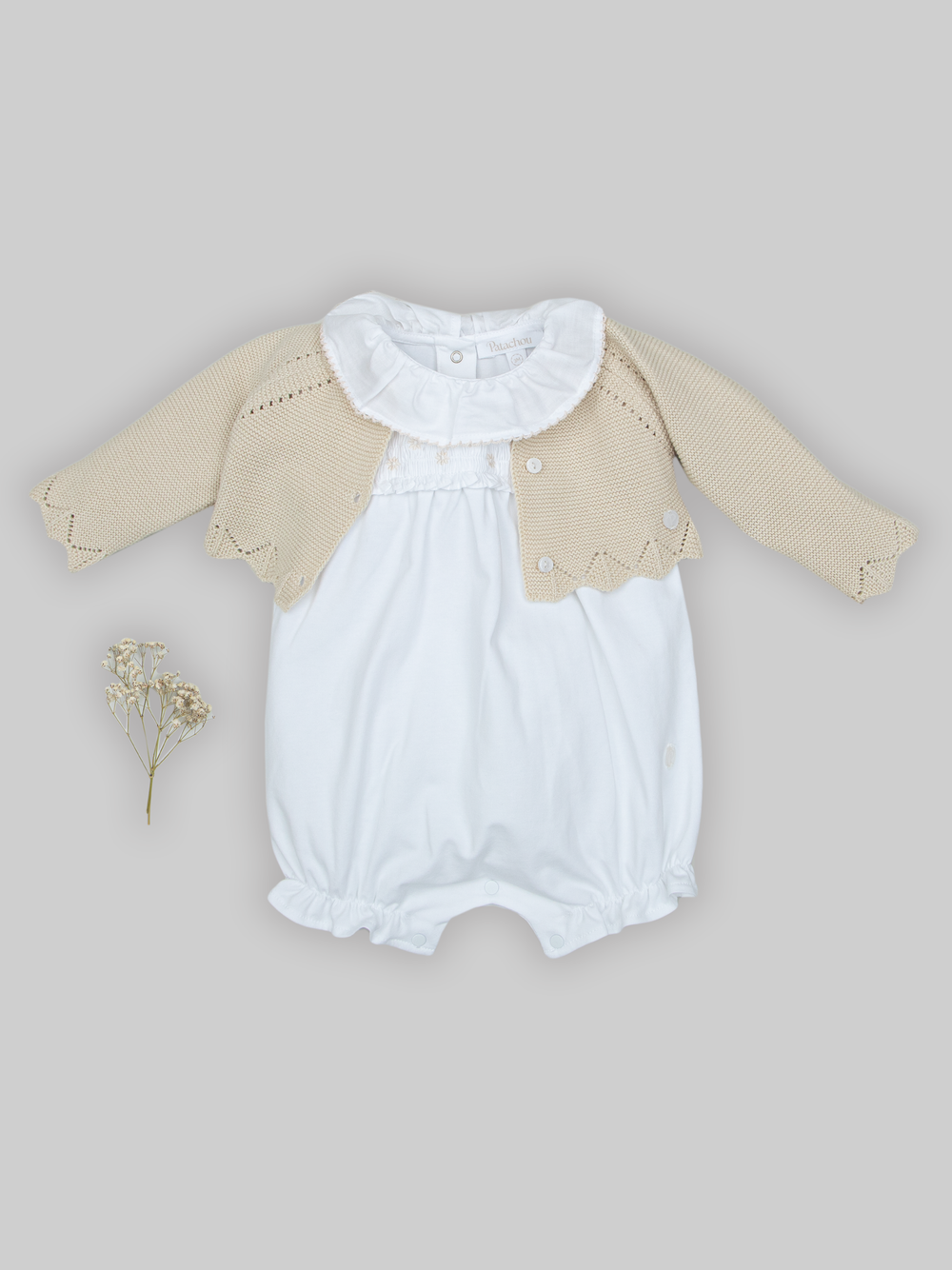 White Jersey Romper