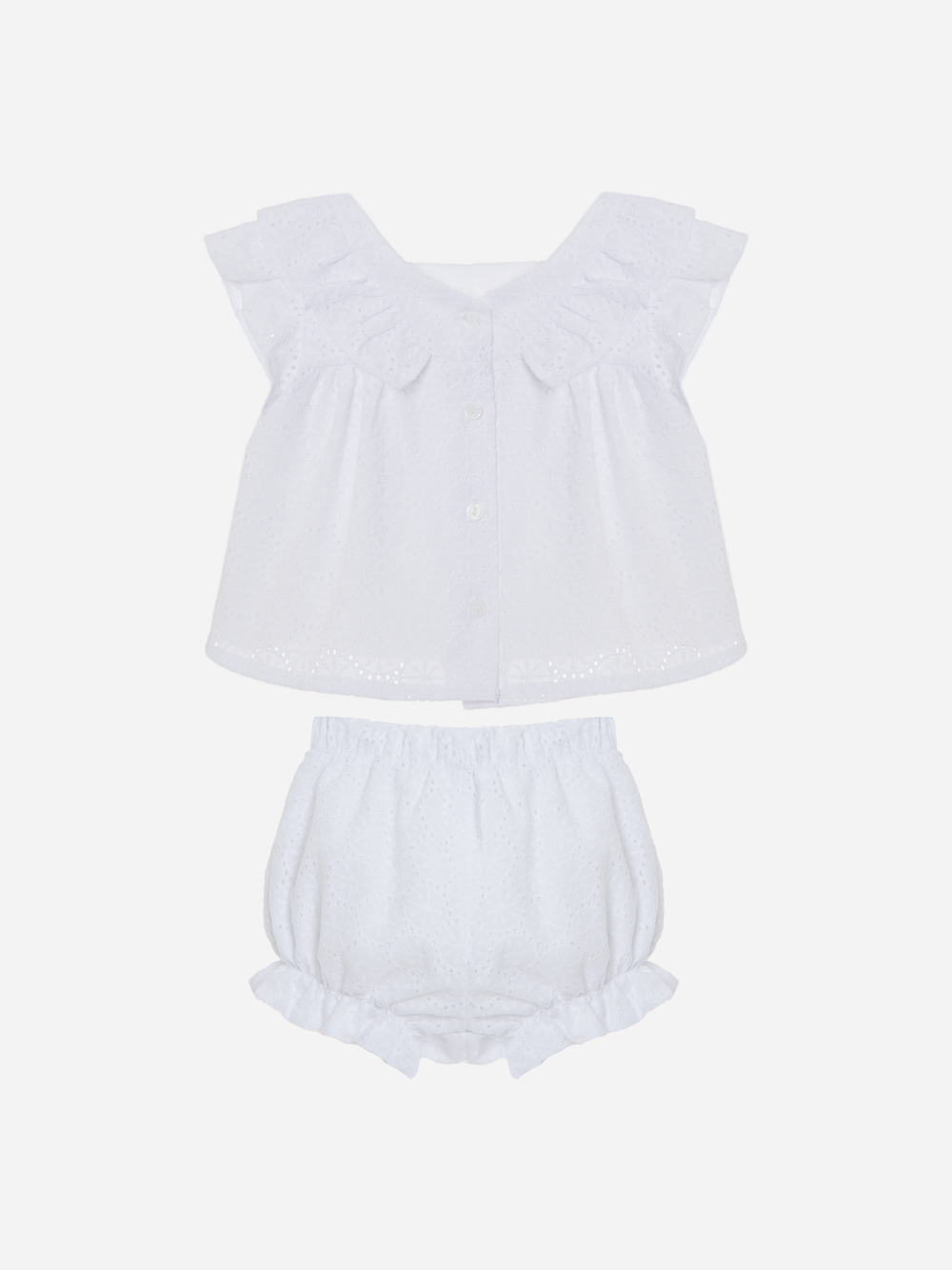 White Embroidered Cotton Set