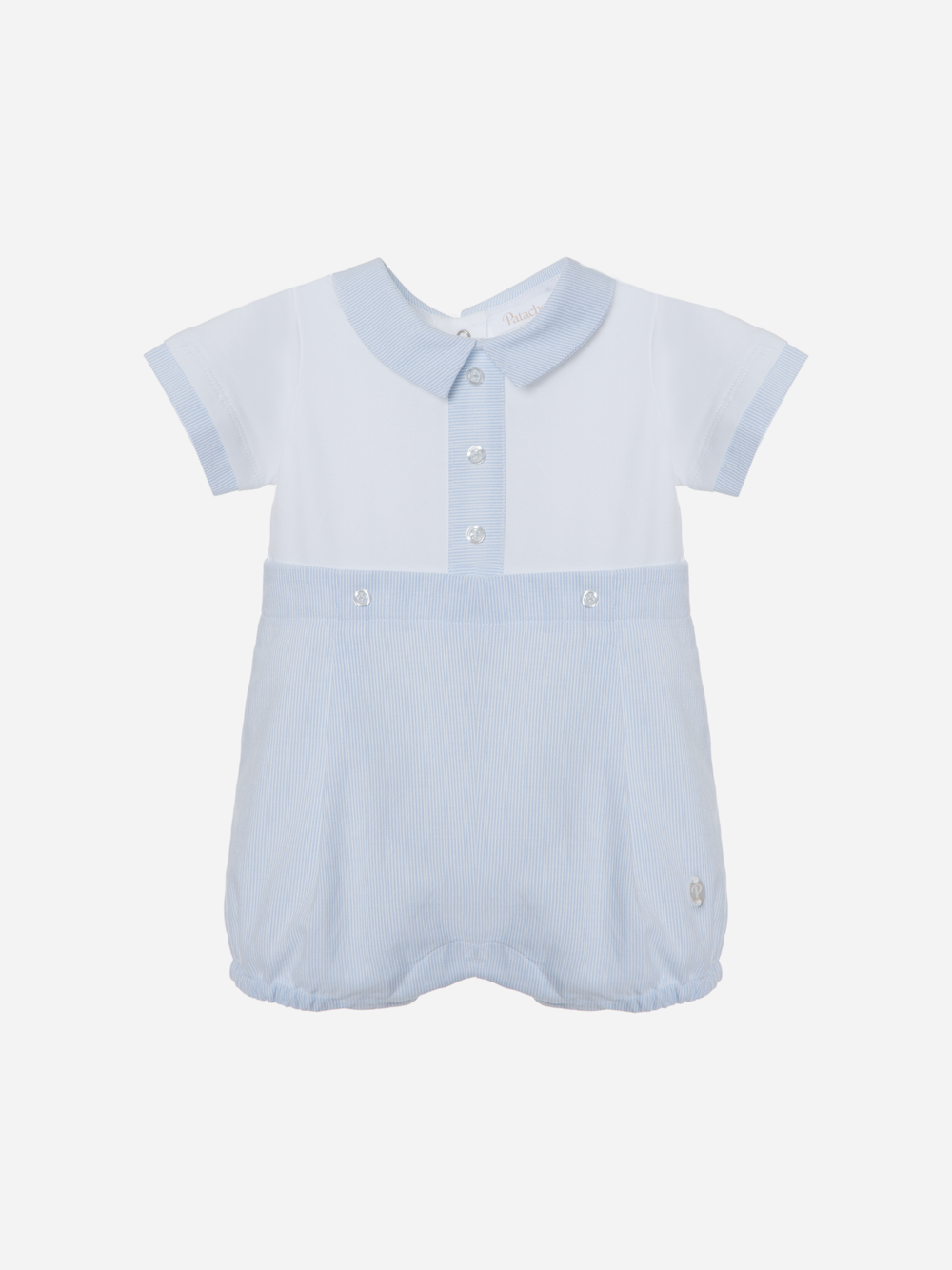 Blue Poplin Romper