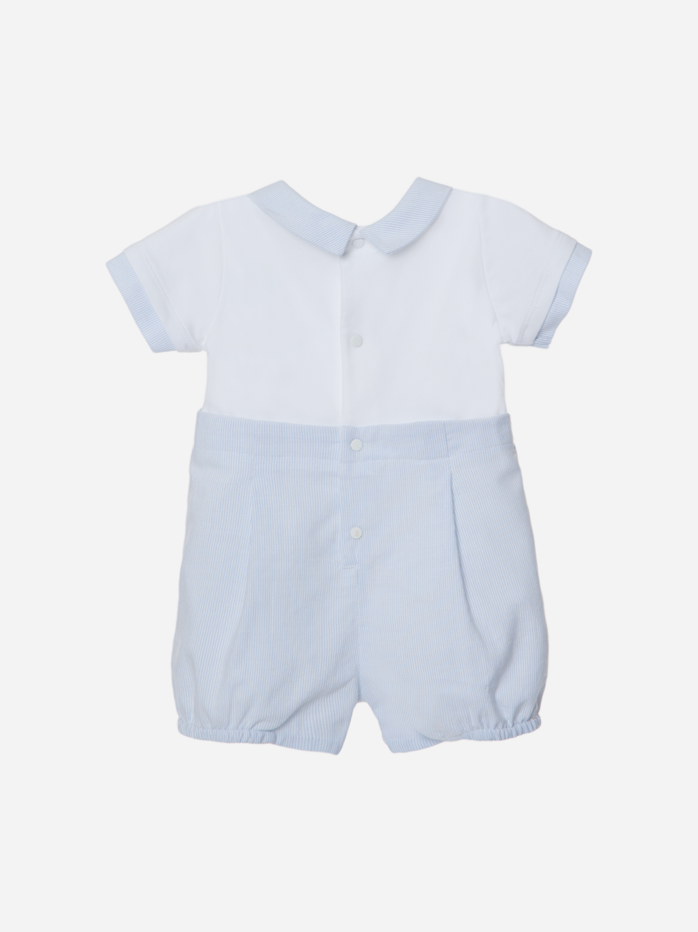 Blue Poplin Romper