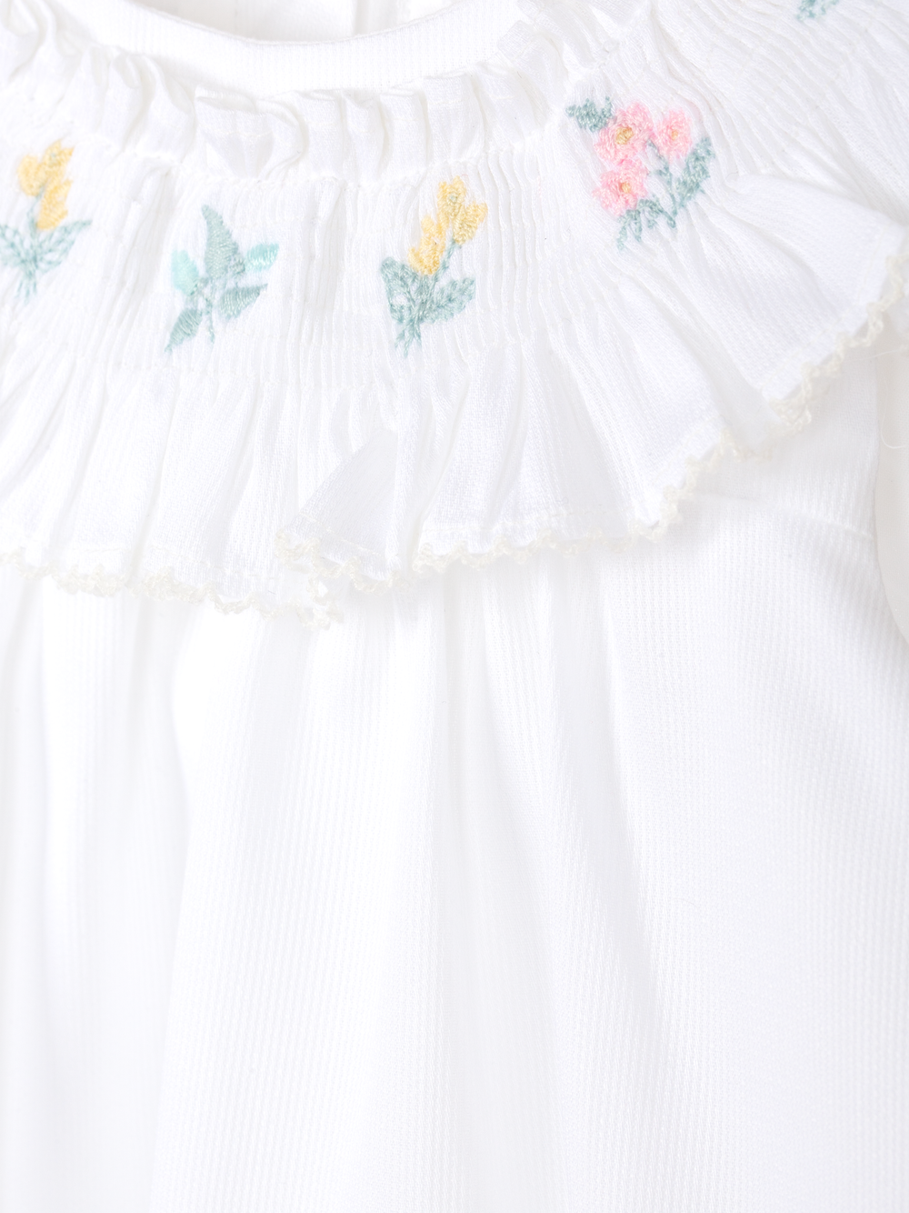 White Voile Set with Tiny Embroidery