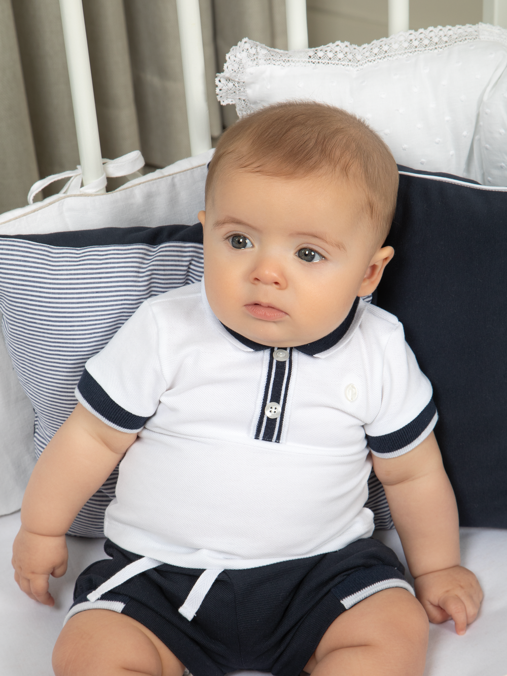 Navy Blue Jersey Piquet Set