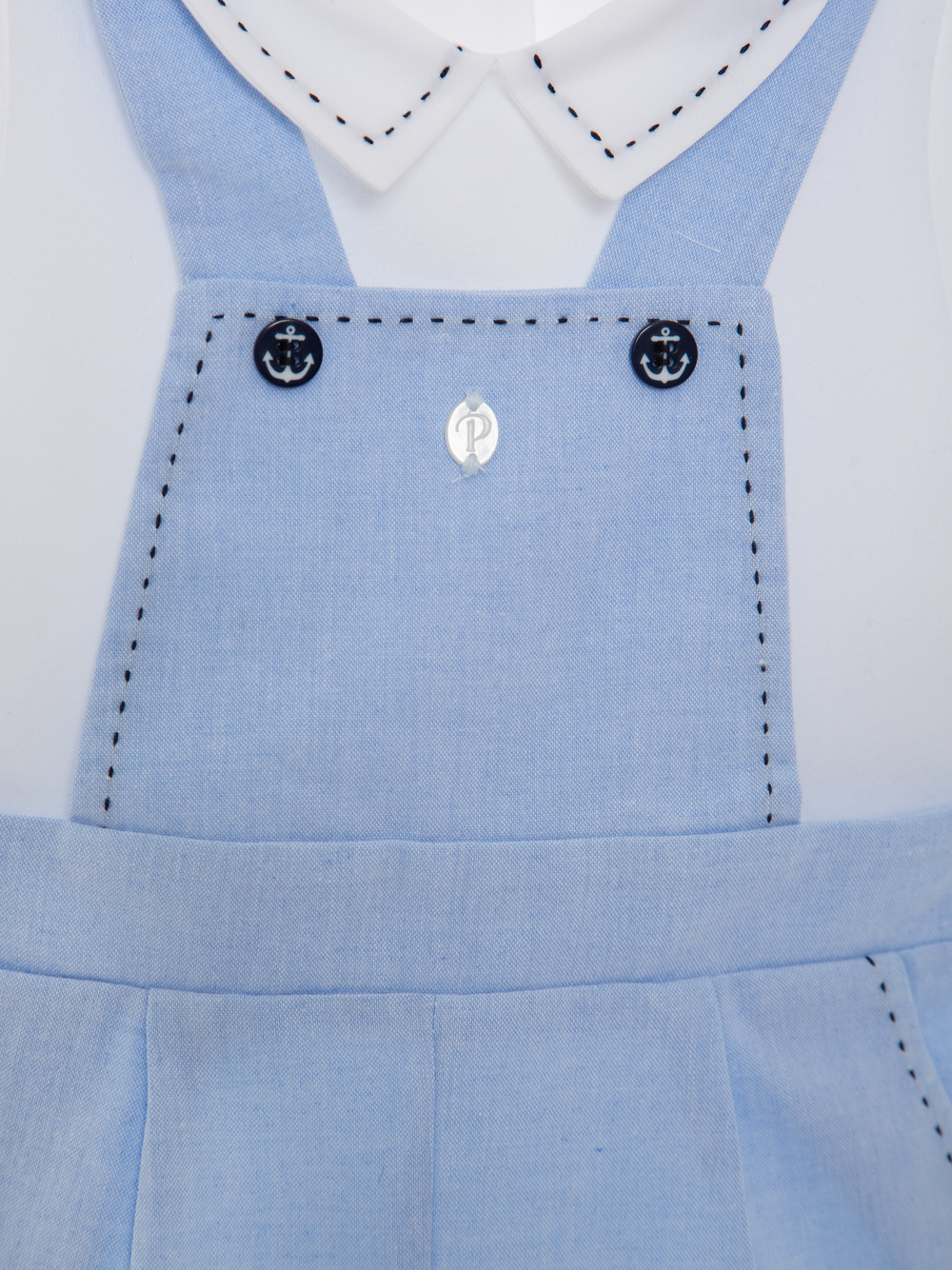 Blue Chambray Romper