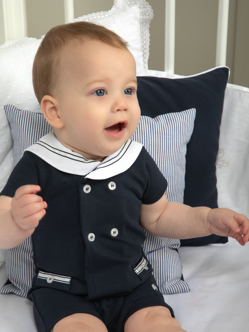Gabrielle Sailor Blue Romper main image 1