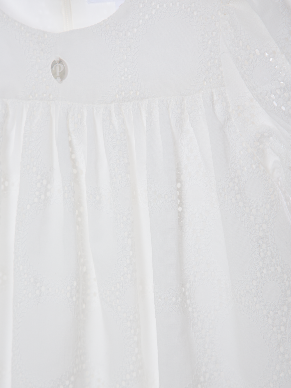 Ecru English Embroidery Dress