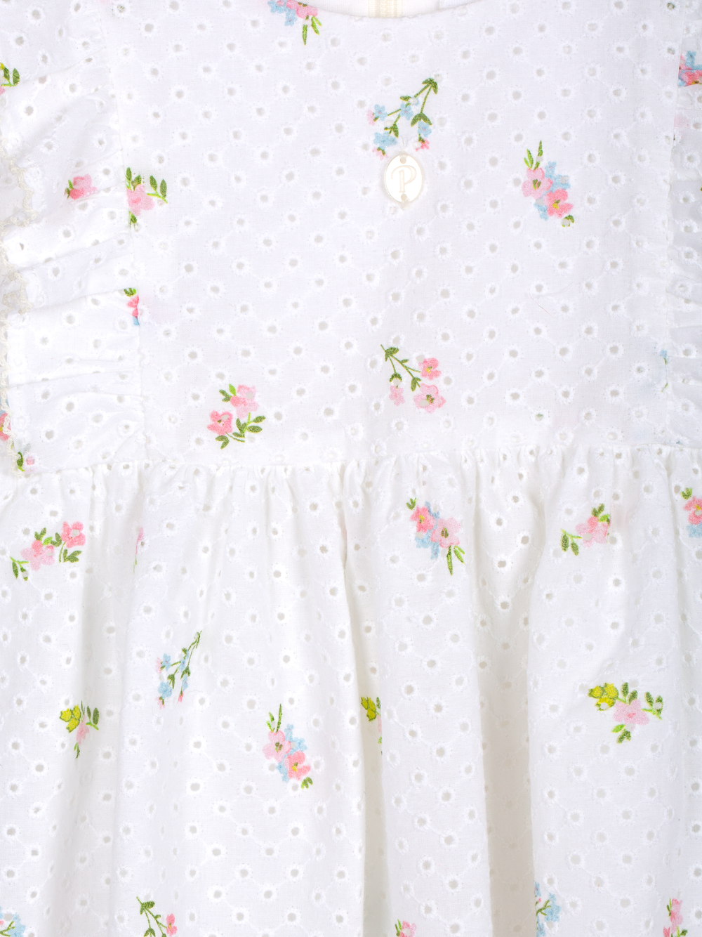 Delicate Flowers Embroidered Dress