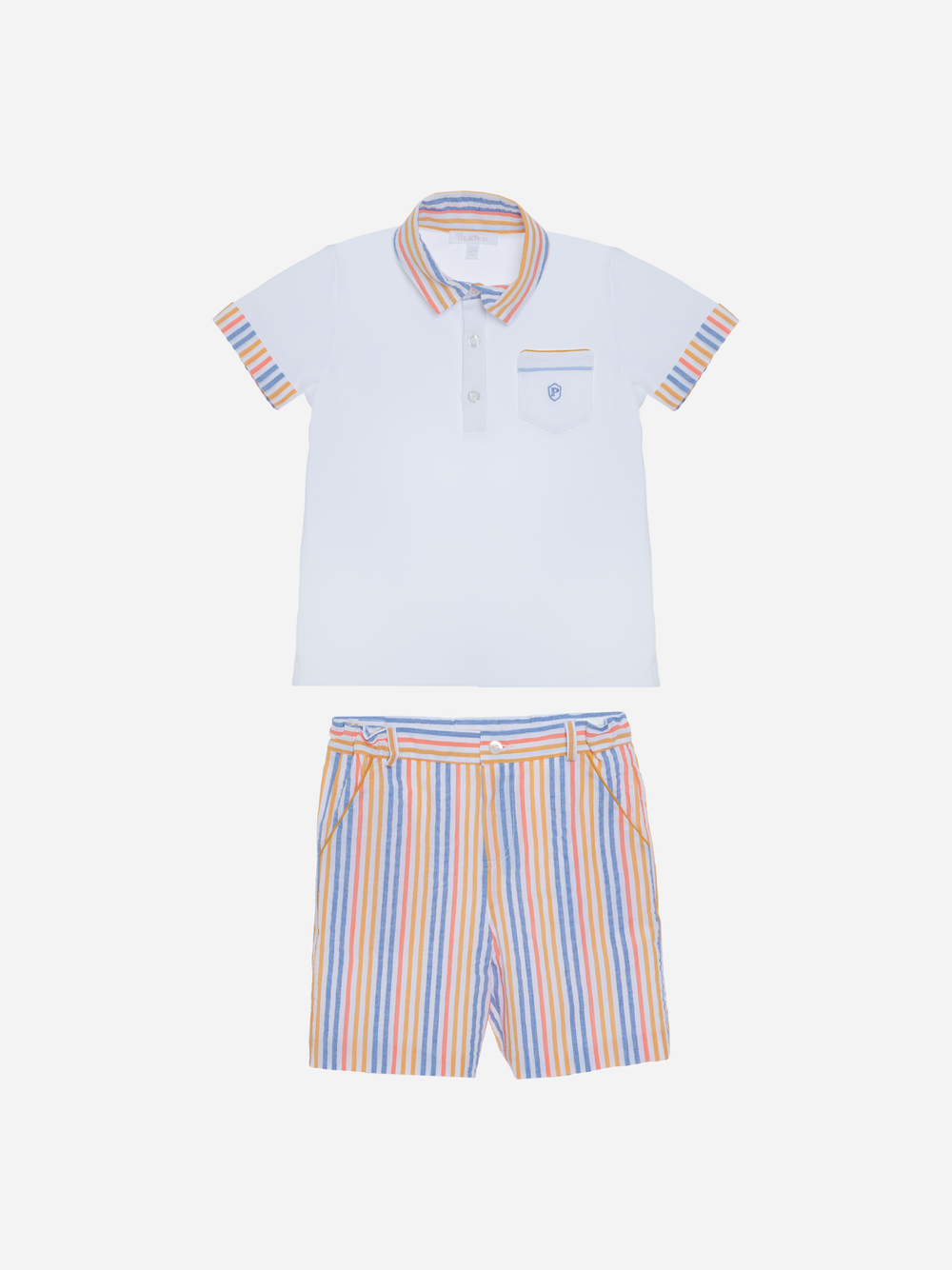 Multicolor Polo Set