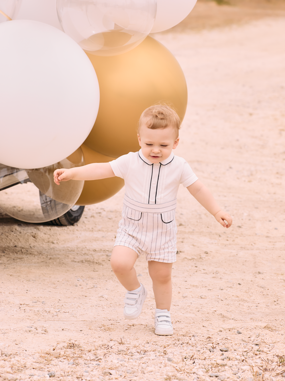 Navy Blue Romper in Jersey
