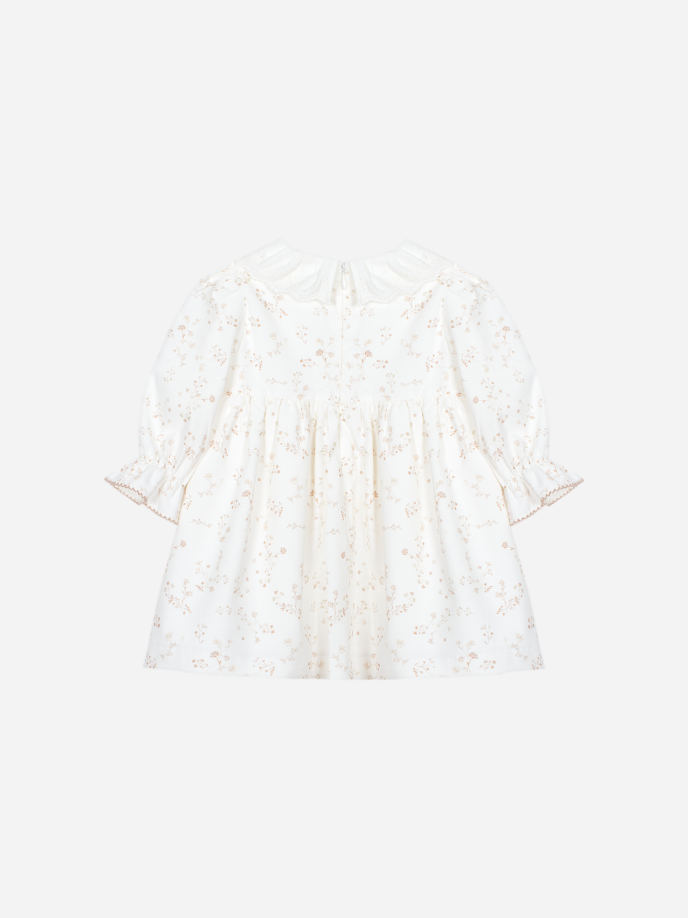 Beige Flowers Printed Dress