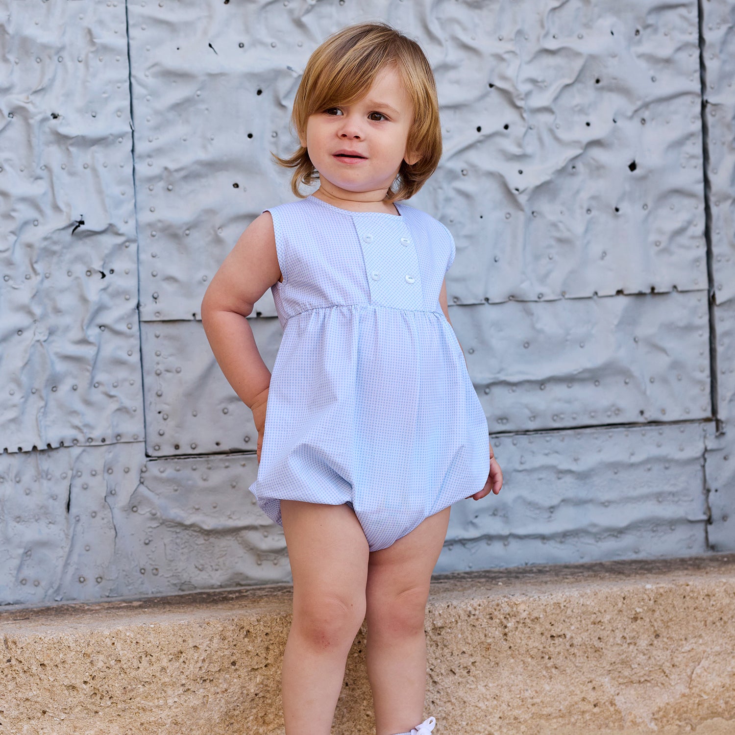 Romper 'Popelin' Blue