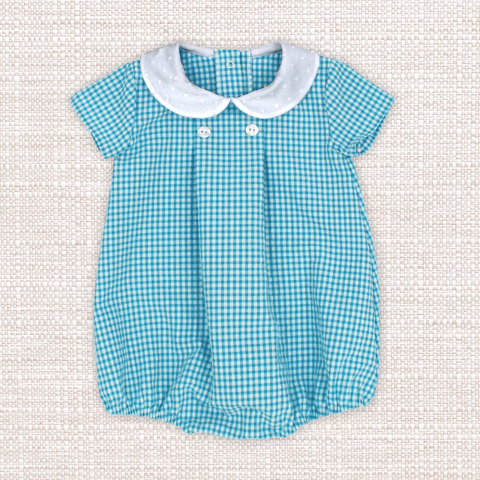 Romper 'Checkered Fun' Turquoise