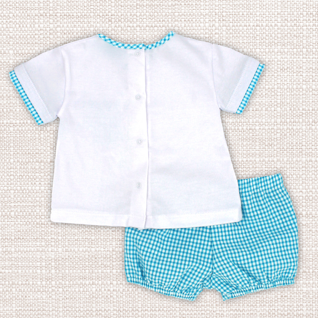 Bloomer Set 'Checkered Fun' Turquoise
