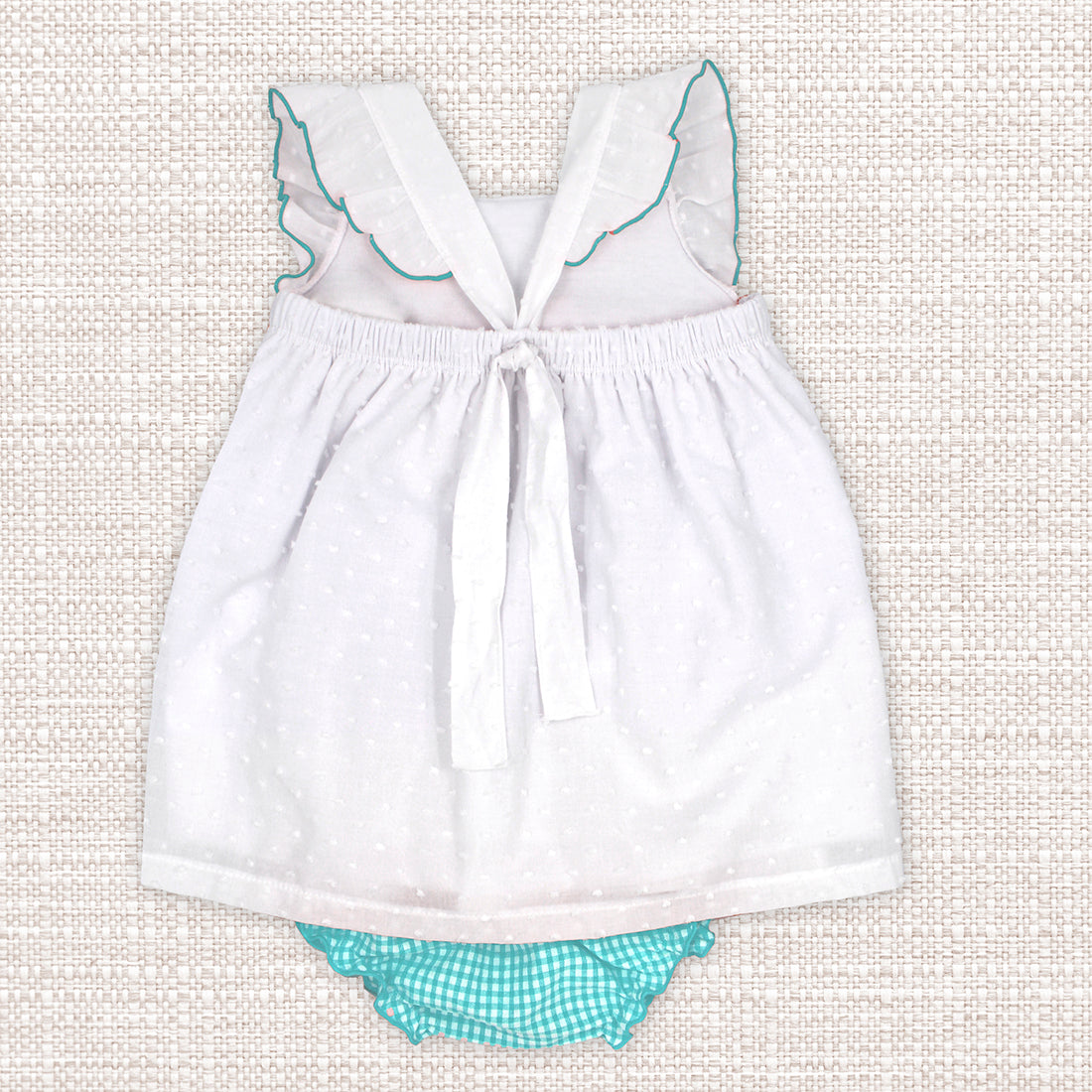 Dress 'Checkered Fun' Turquoise