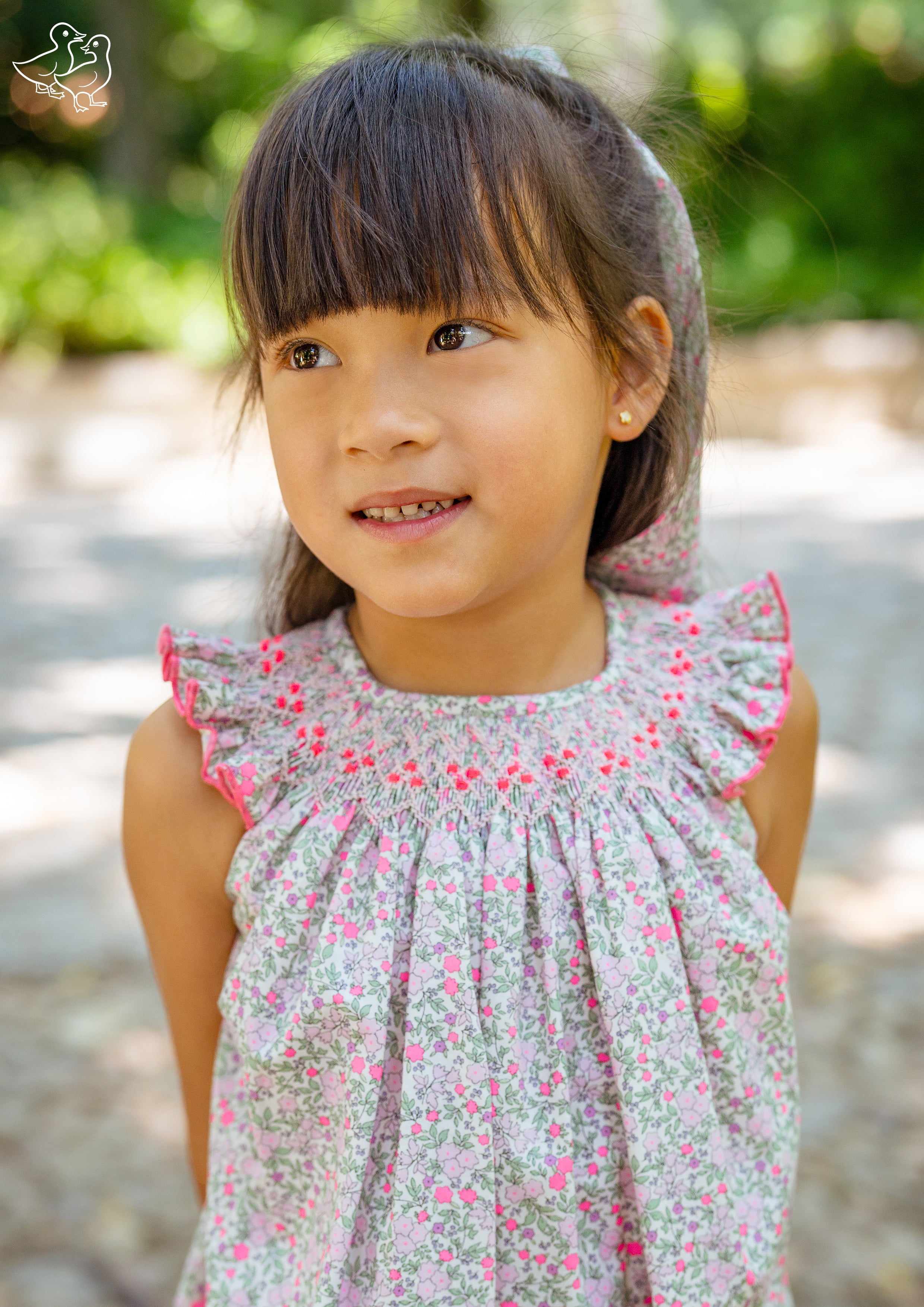 Smock Dress 'Neon Bloom'