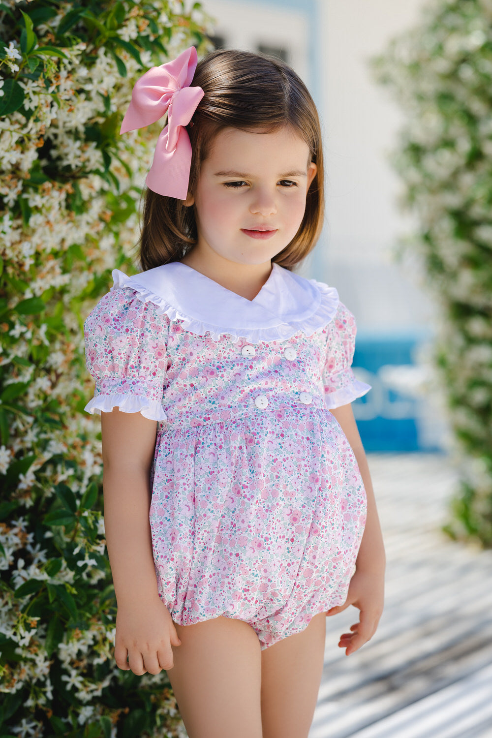 Pink Ditsy Romper