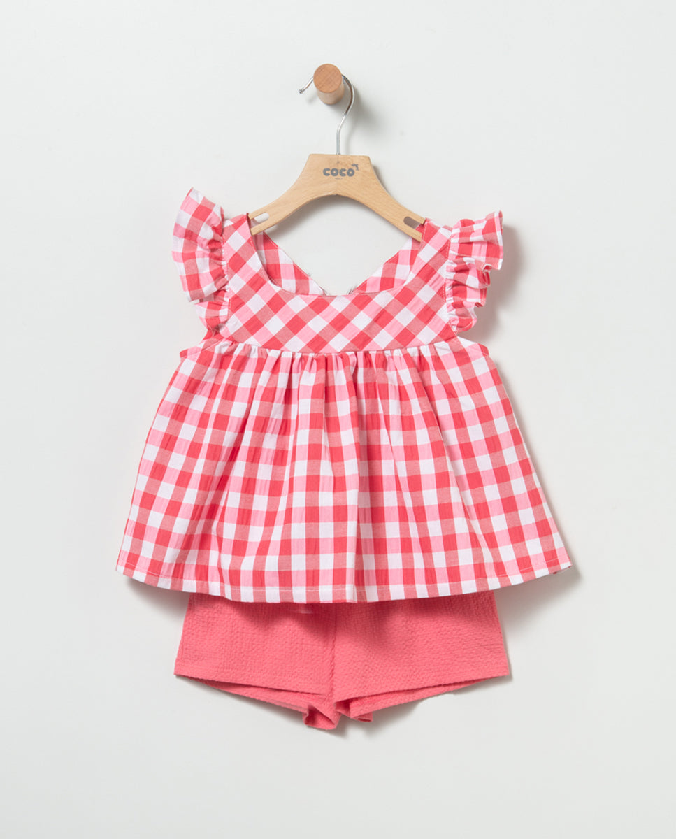 Short Set Apple Vichy