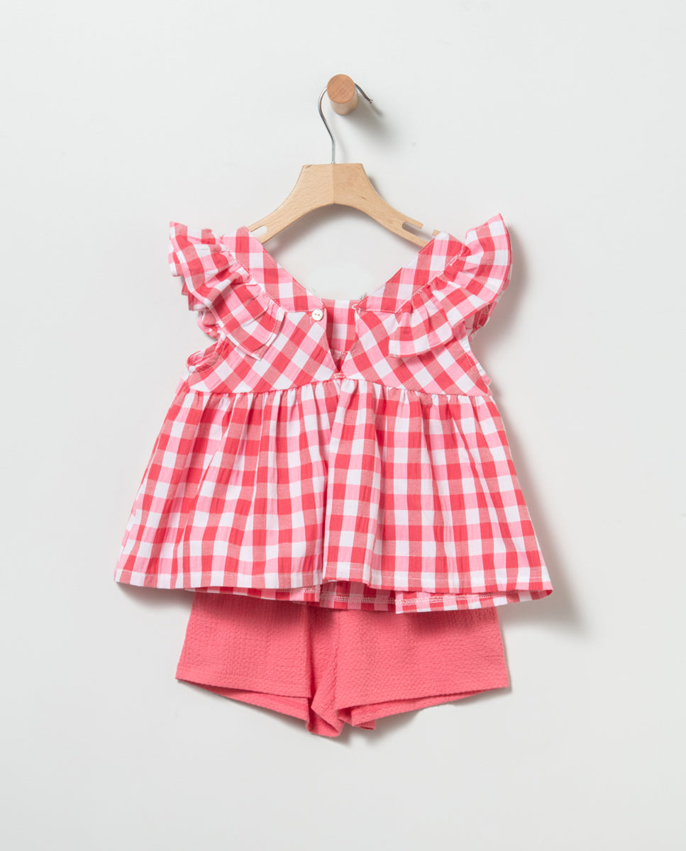 Short Set Apple Vichy