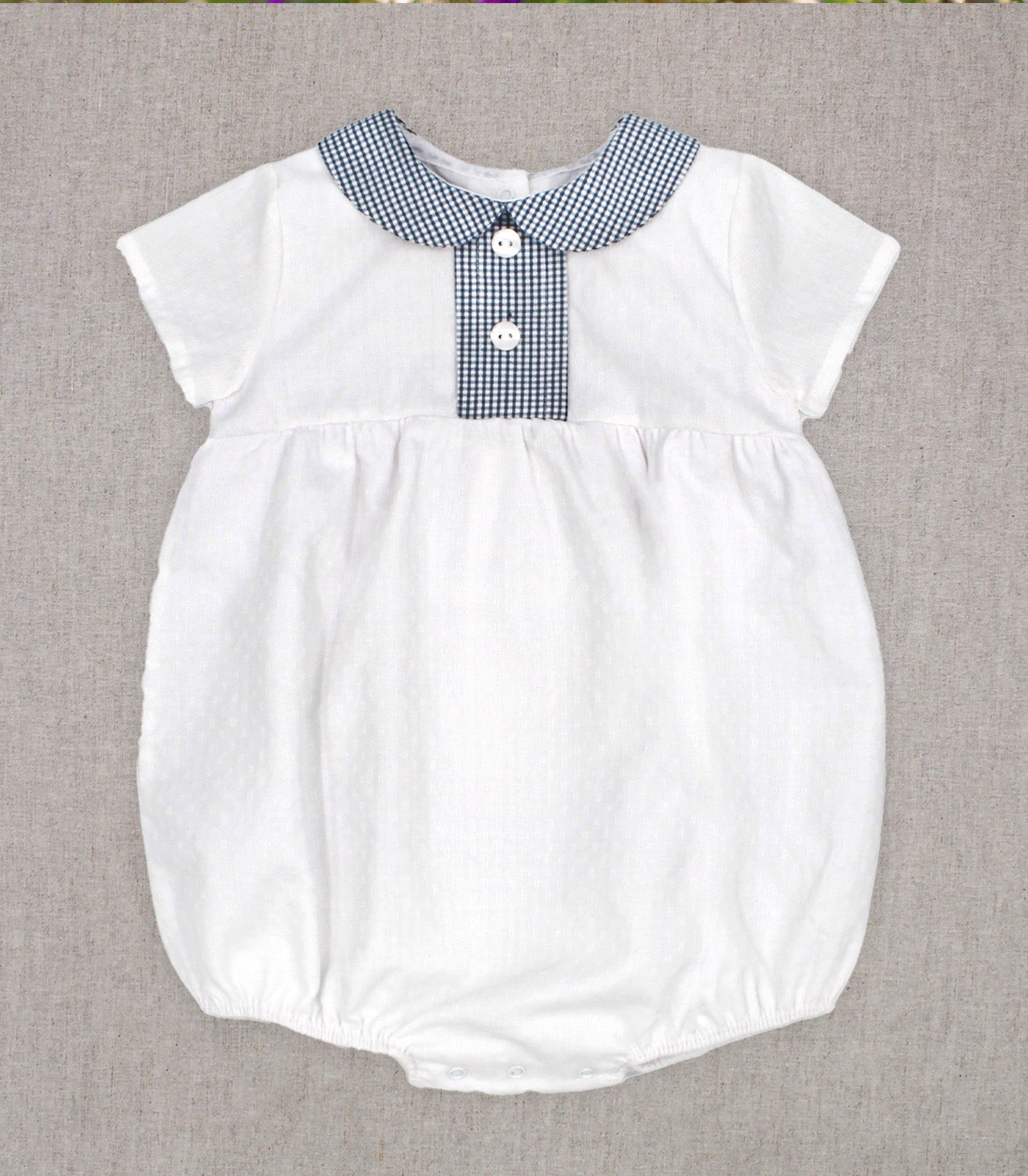 Romper 'Navy Gingham' Boy