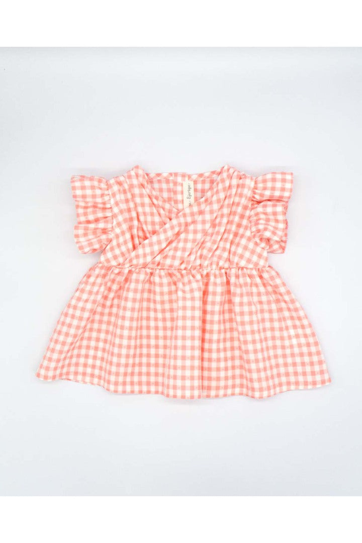 Short Set Coral Gingham