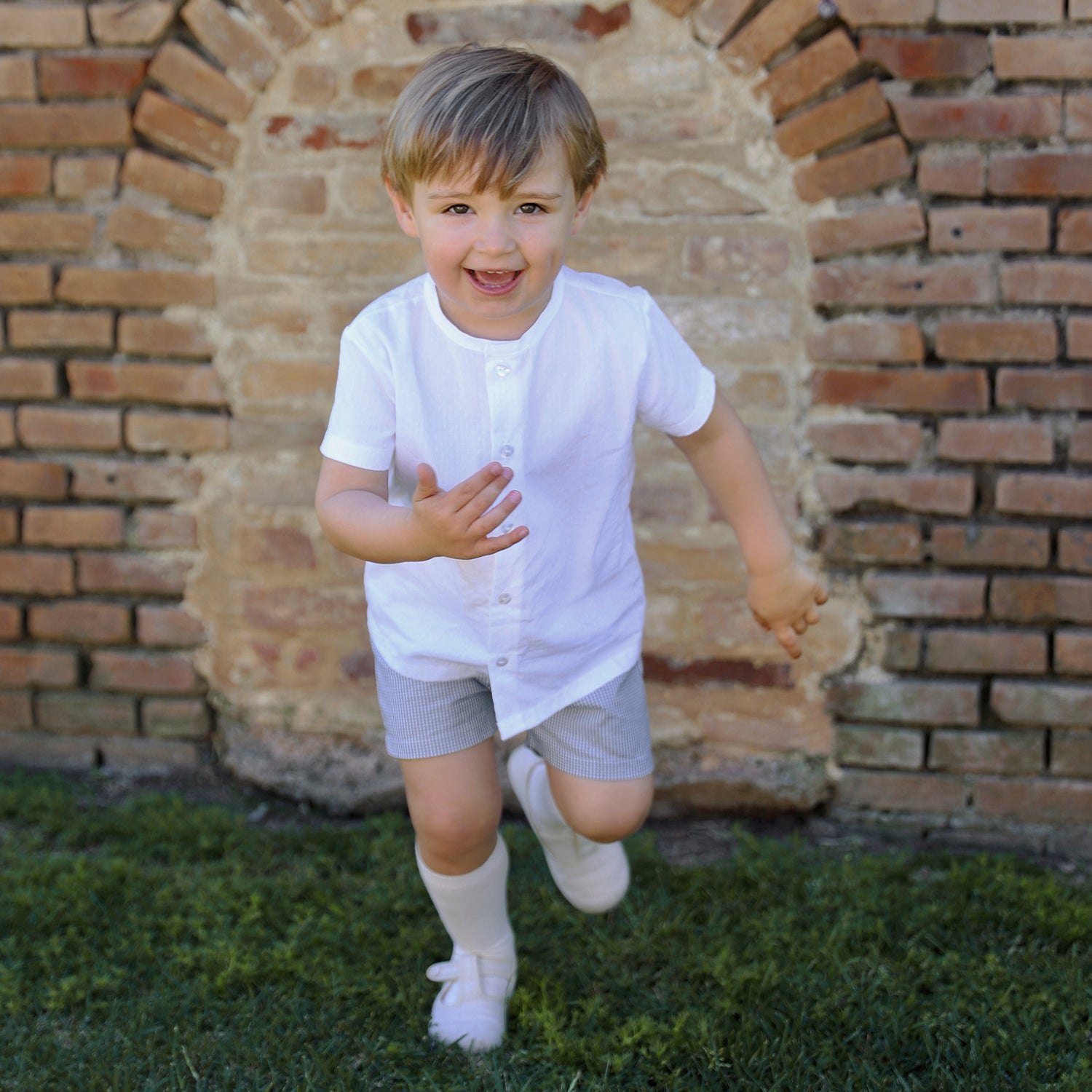 Short Set 'Navy Gingham'