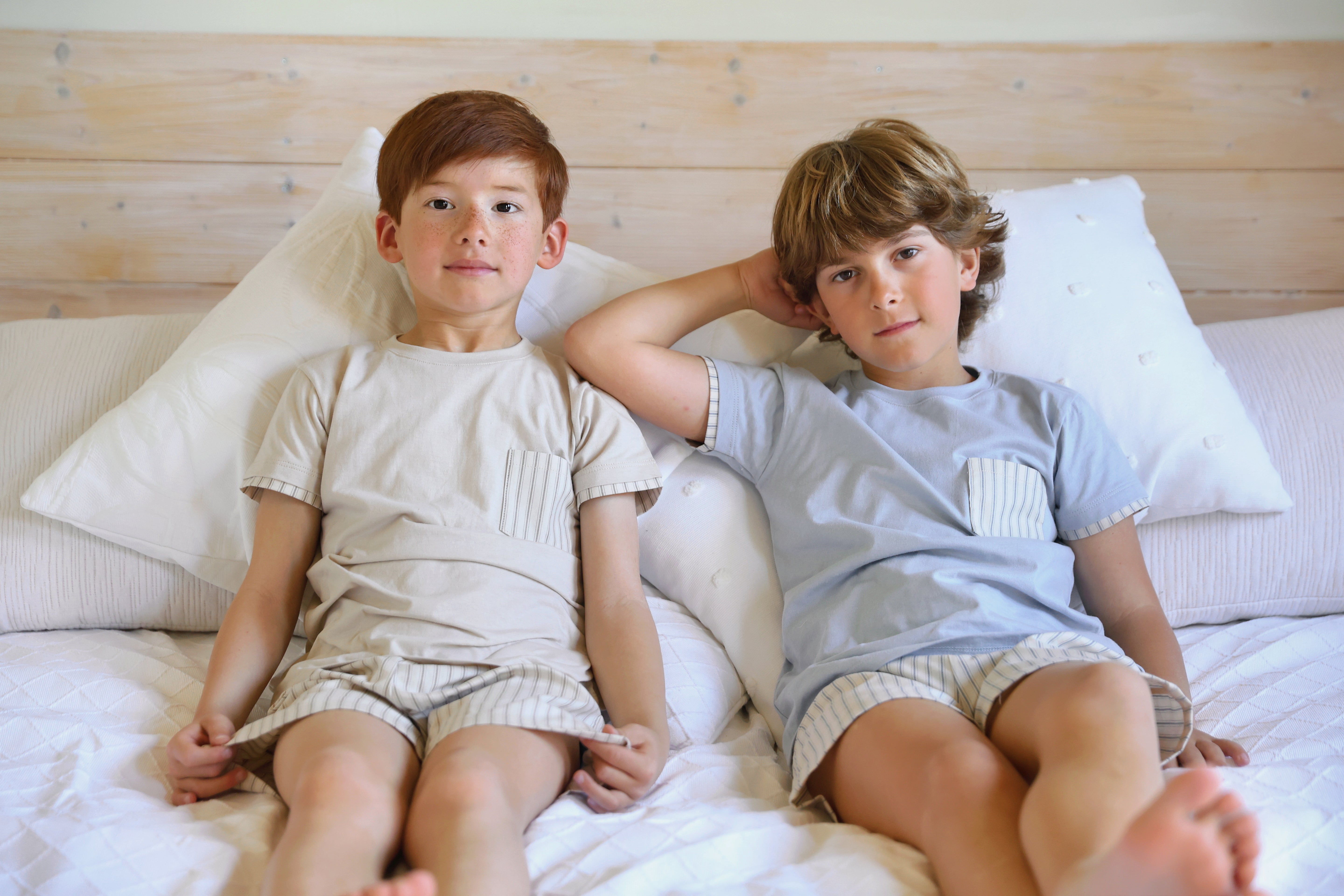 T-Shirt Set 'Rayas Camel'